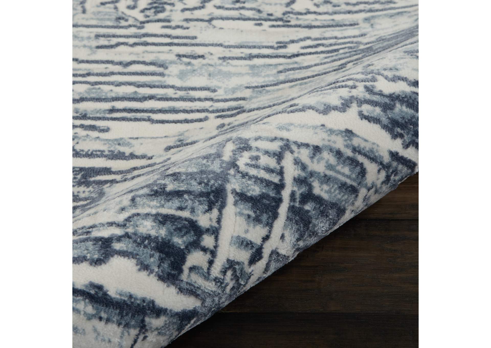 Nourison Urban Chic URC01 Grey and Slate 7' Runner Hallway Rug,Nourison