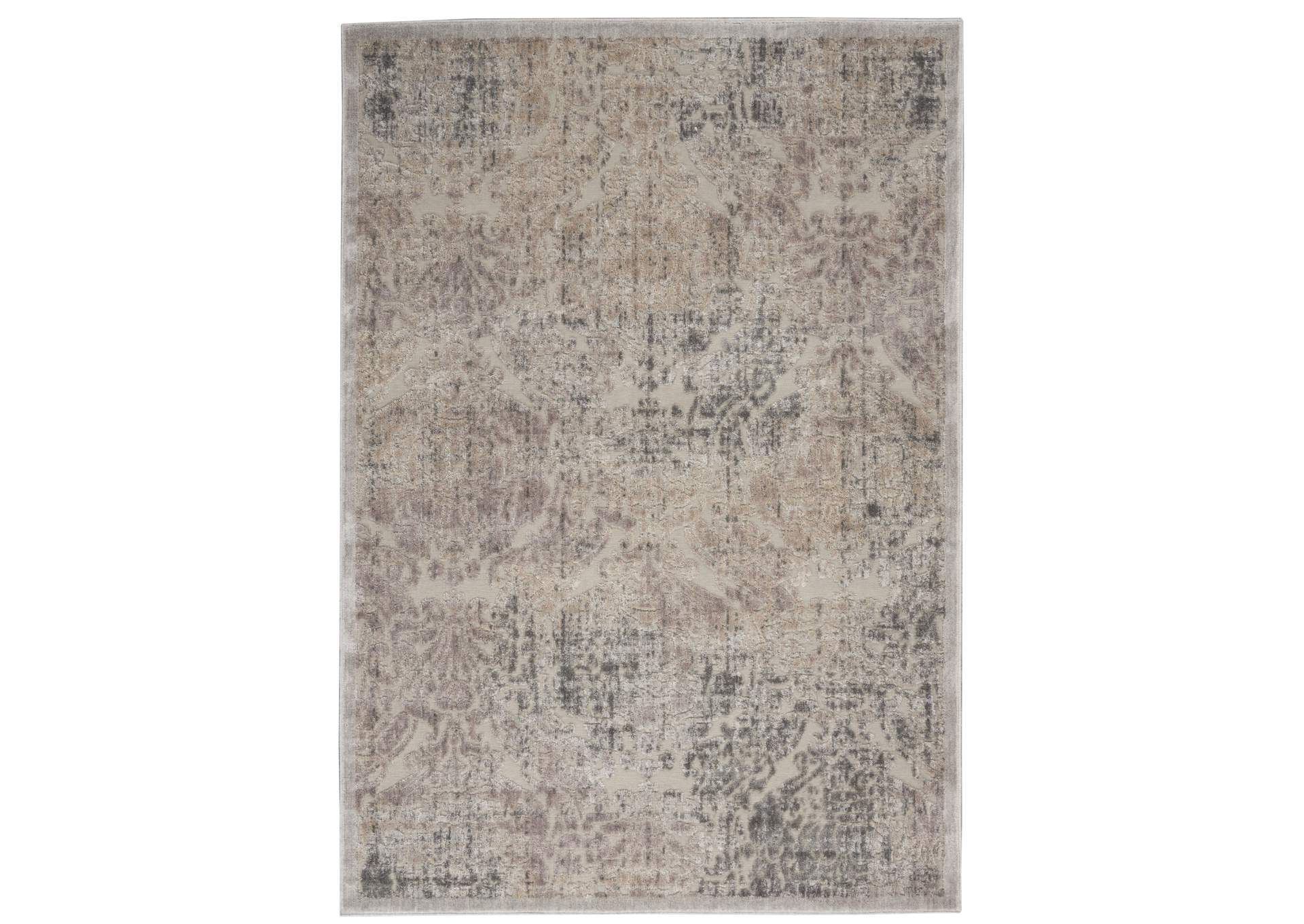 Nourison Graphic Illusions GIL09 Grey 5'x8' Area Rug,Nourison