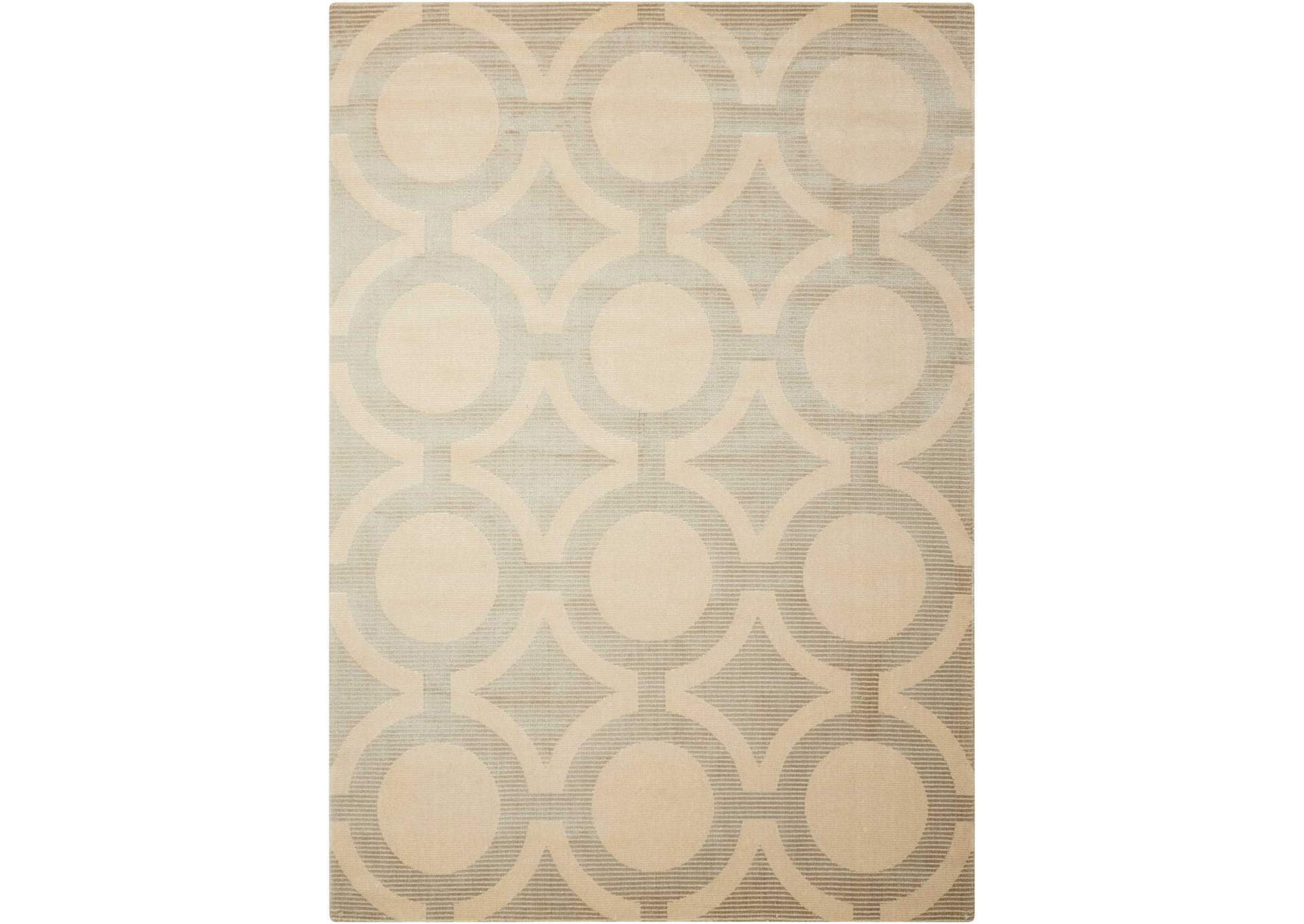 Nourison Luminance LUM01 Beige and White 4'x6' Area Rug,Nourison