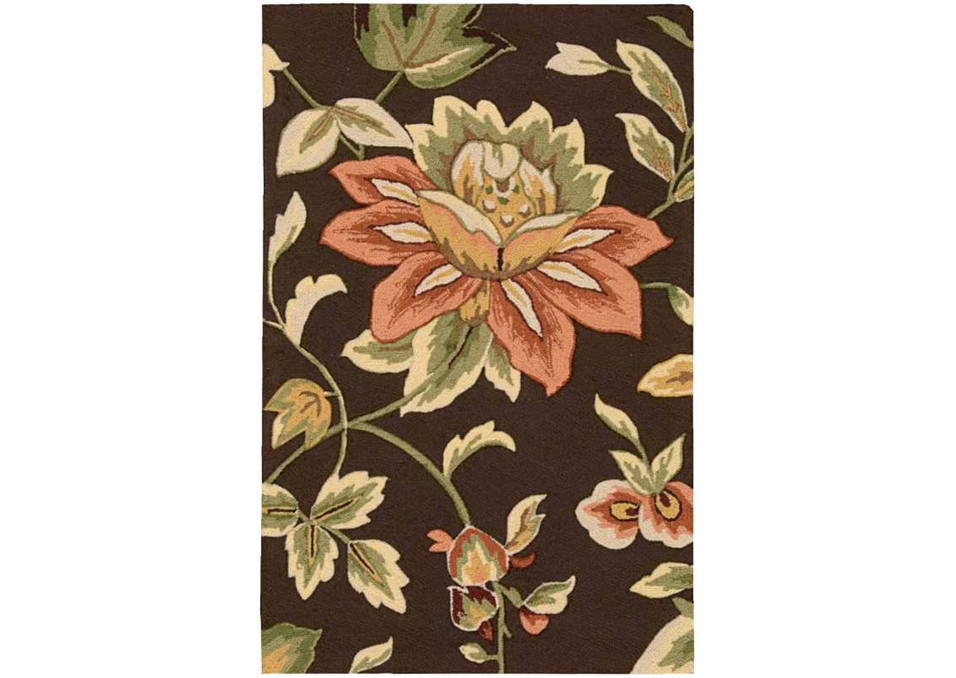 Nourison Fantasy FA11 Brown 3'x5' Area Rug,Nourison