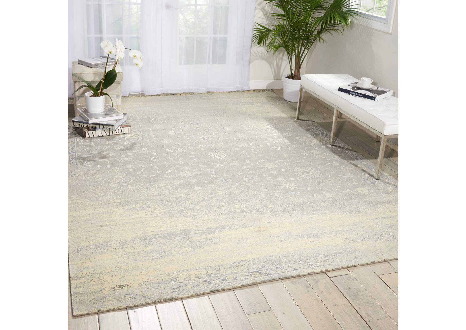 Nourison Luminance LUM10 Grey 5'x8' Area Rug,Nourison