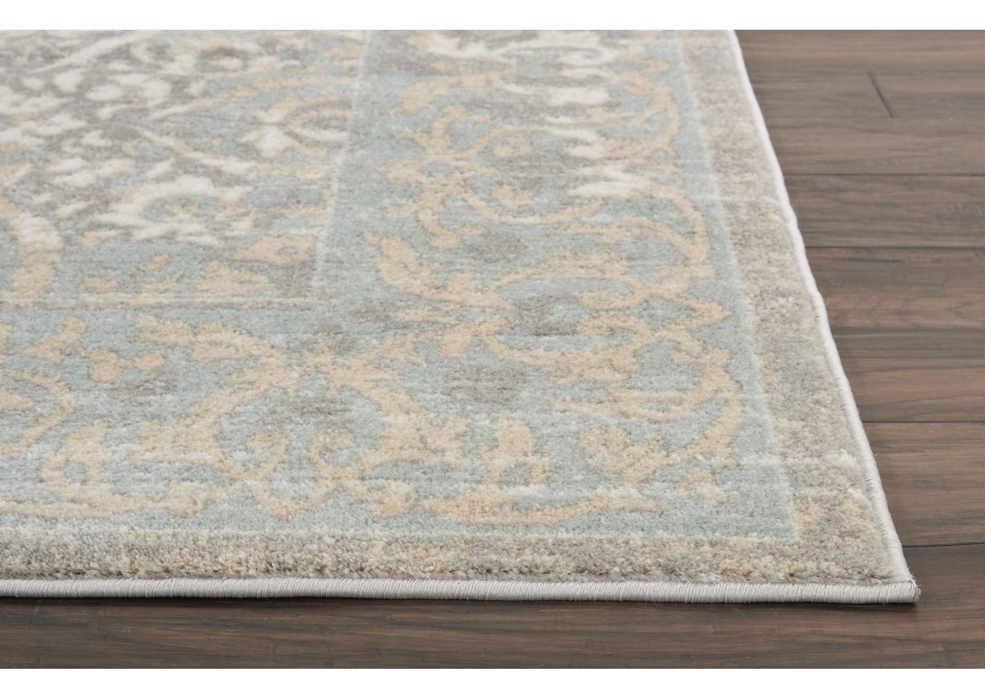 Nourison Euphoria EUP05 Grey 5' Square Area Rug,Nourison