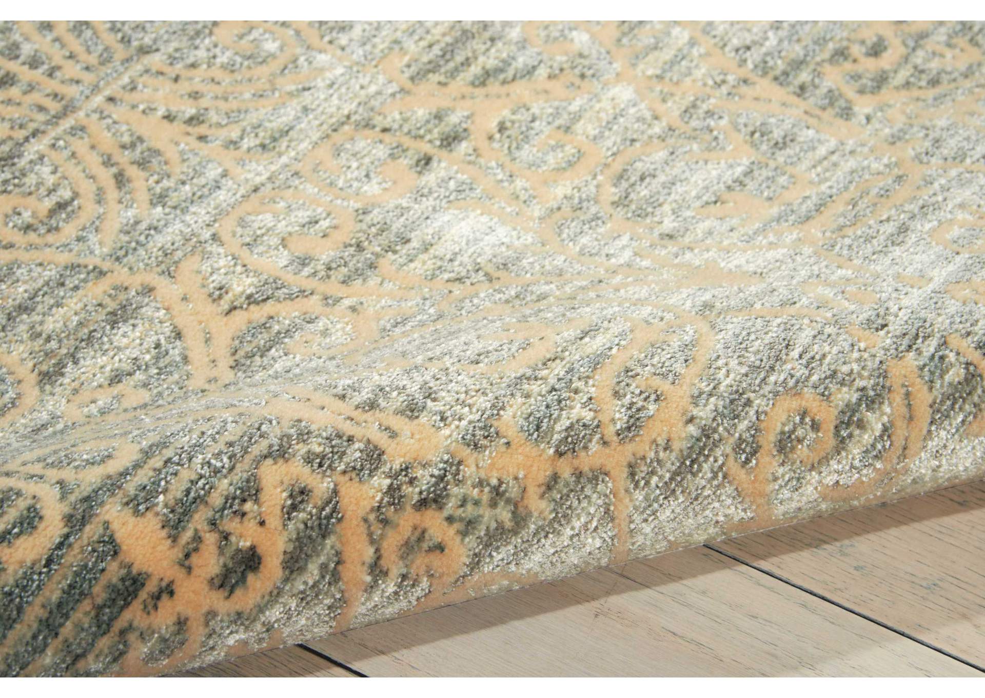 Nourison Luminance LUM05 Blue 8' Runner Hallway Rug,Nourison