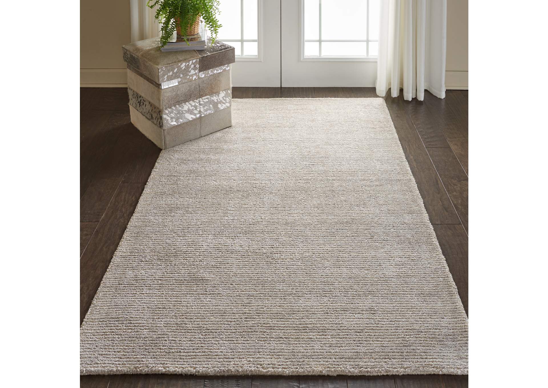 Nourison Weston WES01 Beige 4'x6' Contemporary Area Rug,Nourison