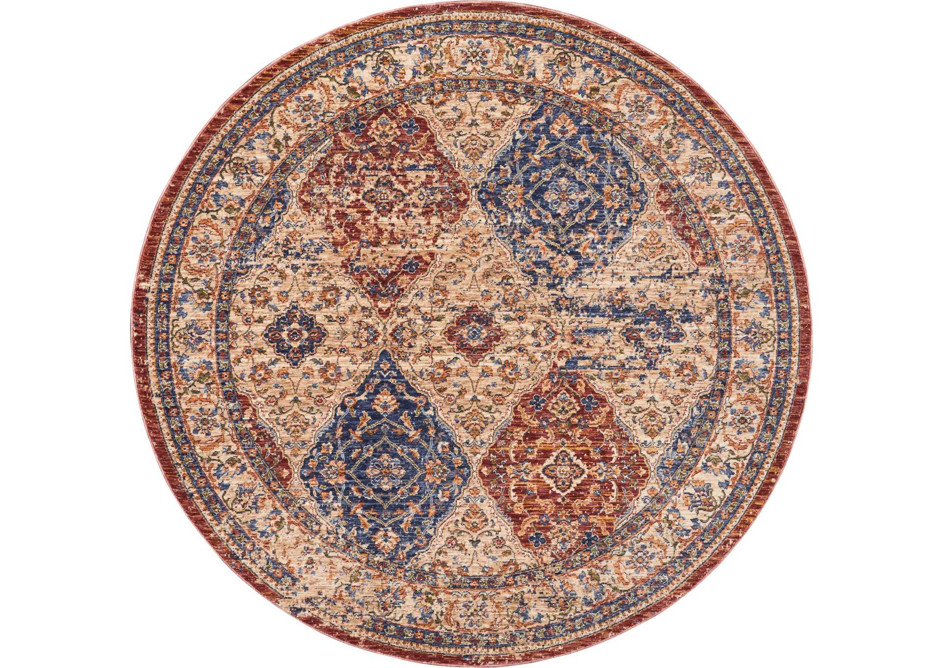 Nourison Lagos LAG05 Multicolor 5' Round Area Rug,Nourison