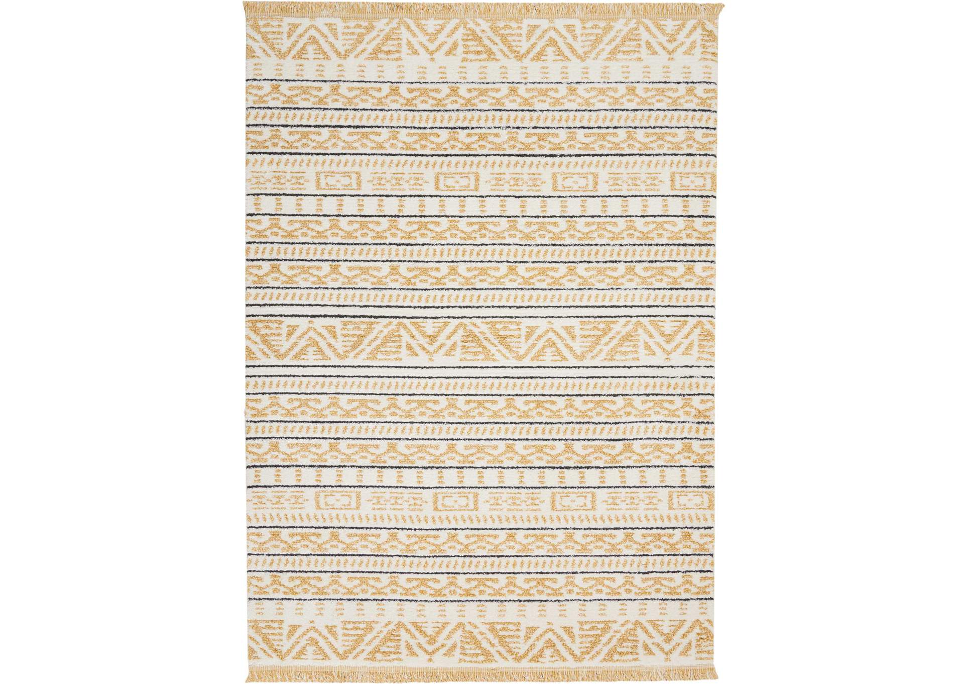 Nourison Kamala DS503 Gold 9'x13' Oversized Rug,Nourison