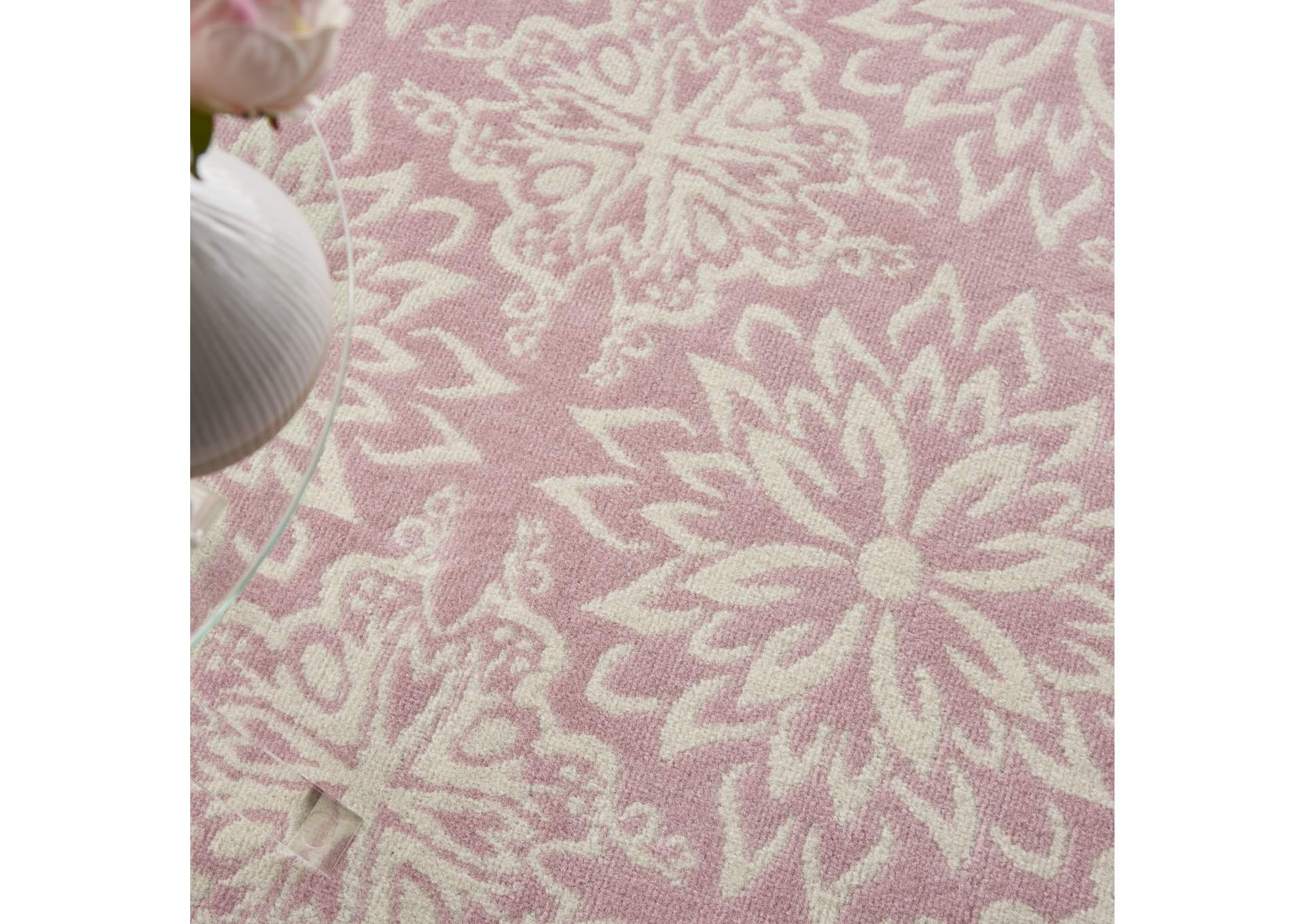 Nourison Jubilant JUB06 Pink 4'x6' Beach Area Rug,Nourison