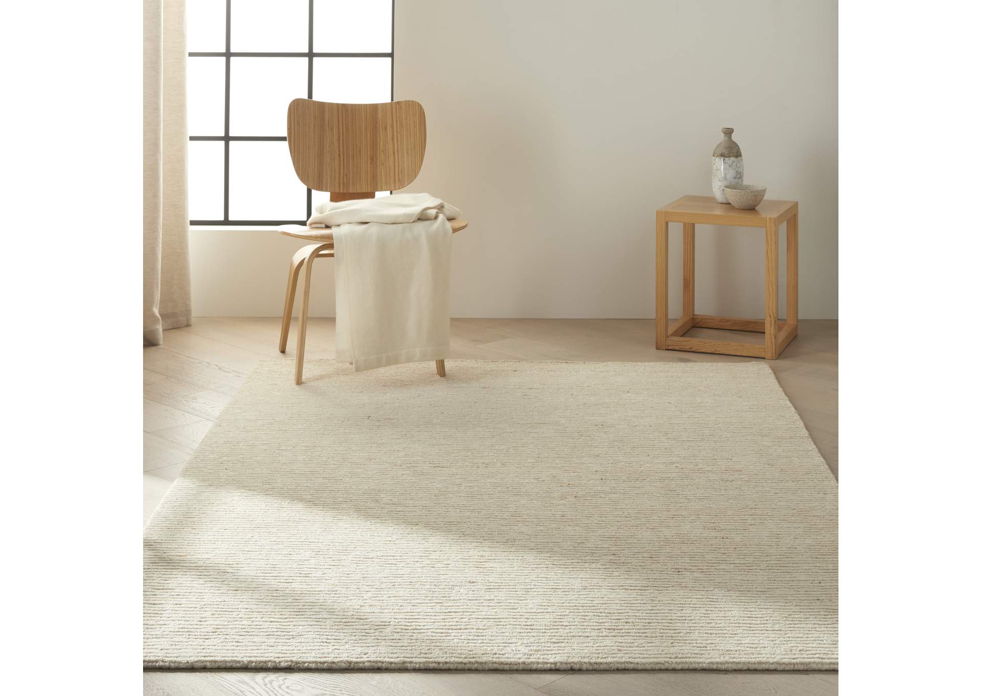 Calvin Klein Kathmandu 4' x 6' Natural Colored All- Natural Fibers Area Rug,Nourison