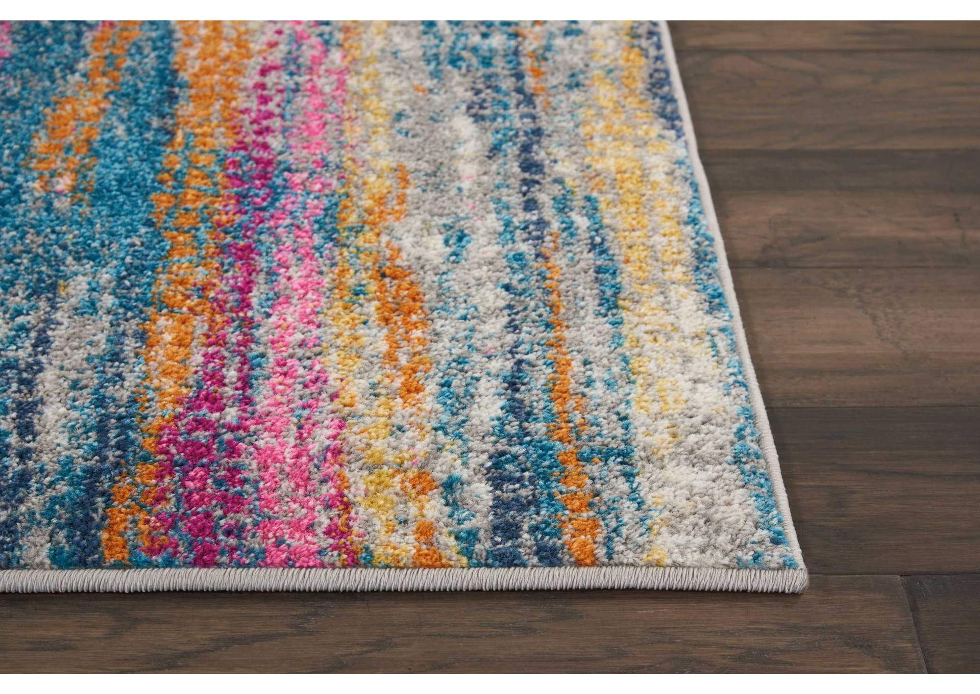 Nourison Passion PSN16 Multicolor 6' Runner Hallway Rug,Nourison