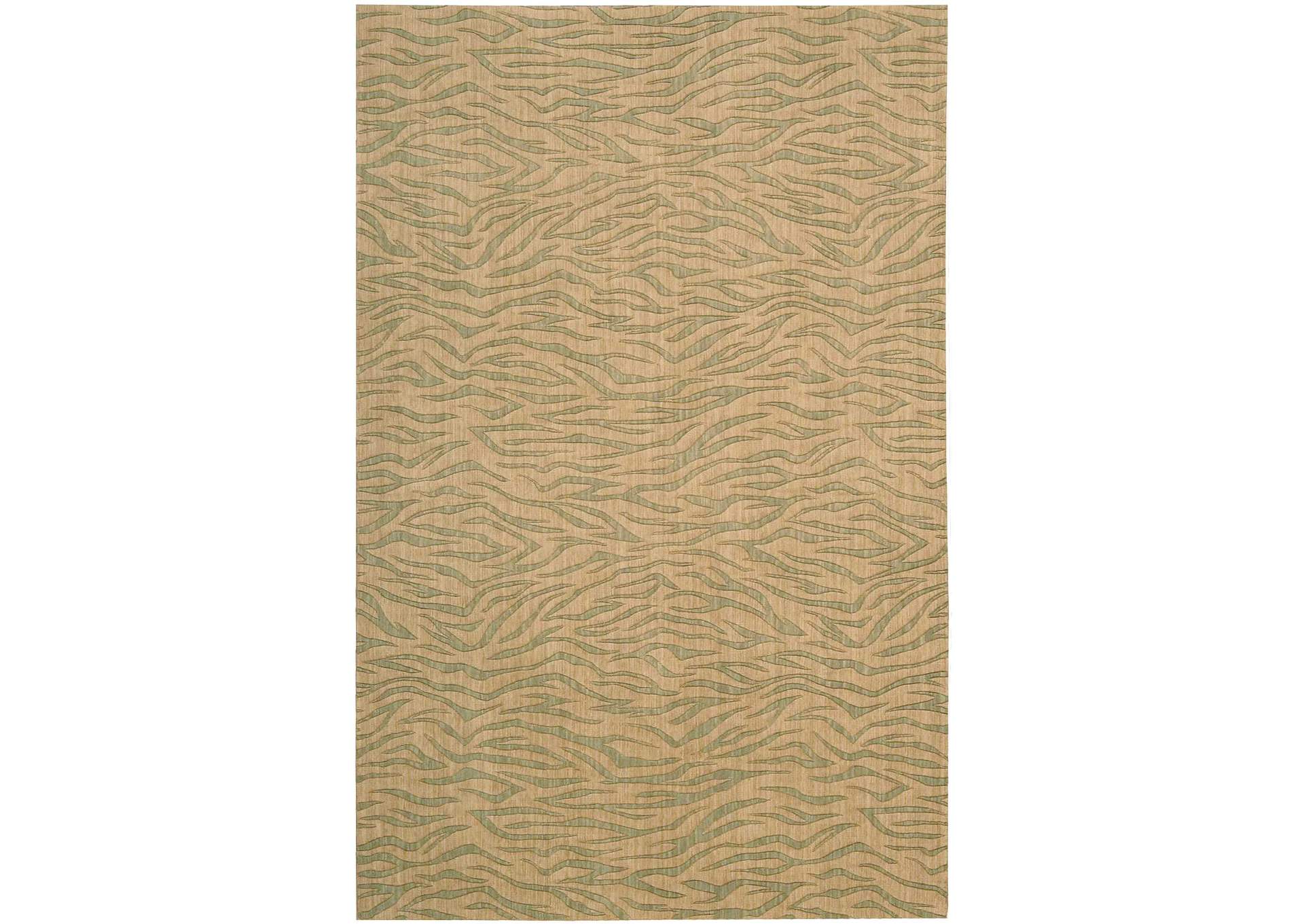 Nourison Cosmopolitan CS29 Beige and Green 4'x6' Area Rug,Nourison