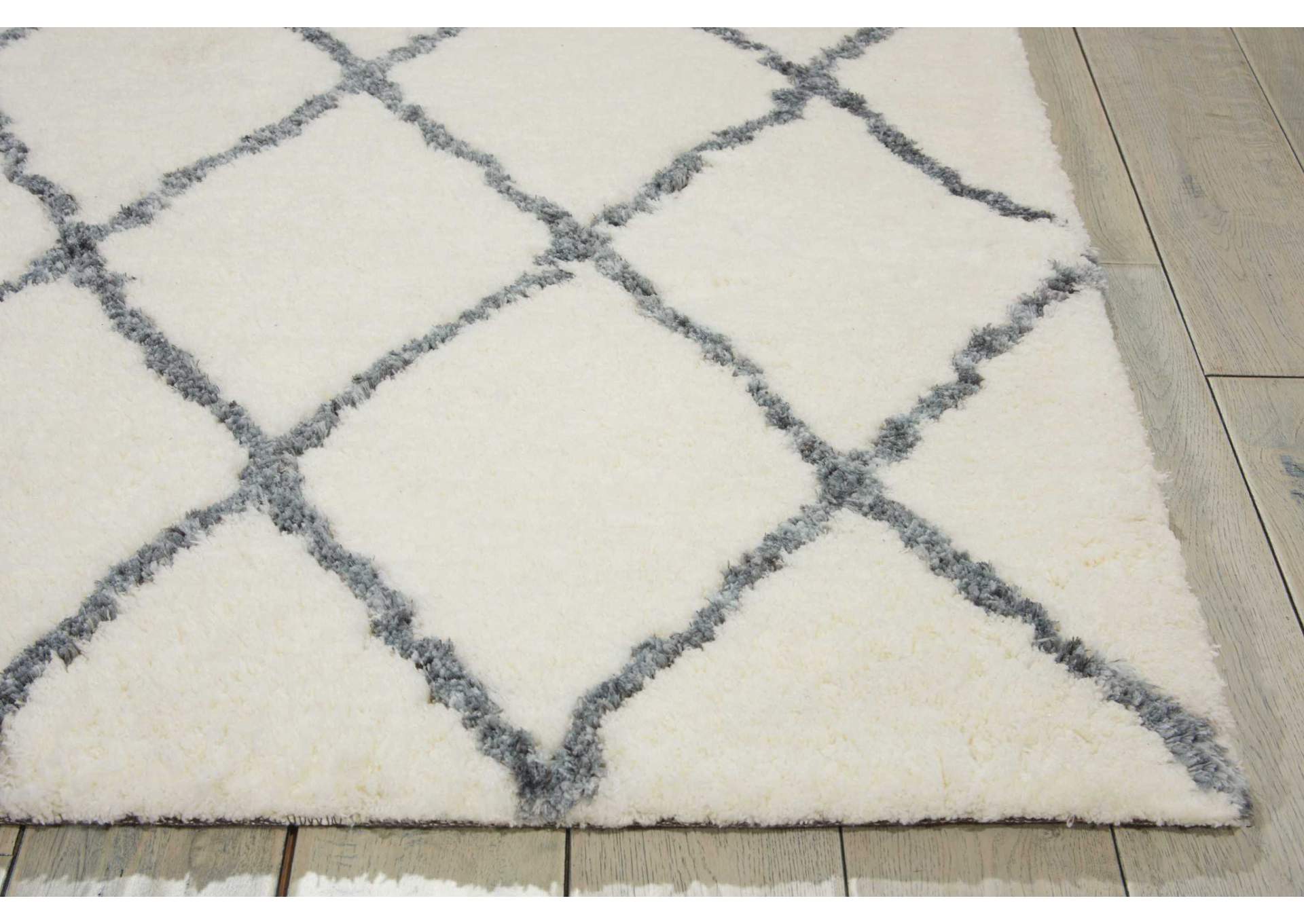 Nourison Galway GLW11 Grey and White 5'x7' Area Rug,Nourison