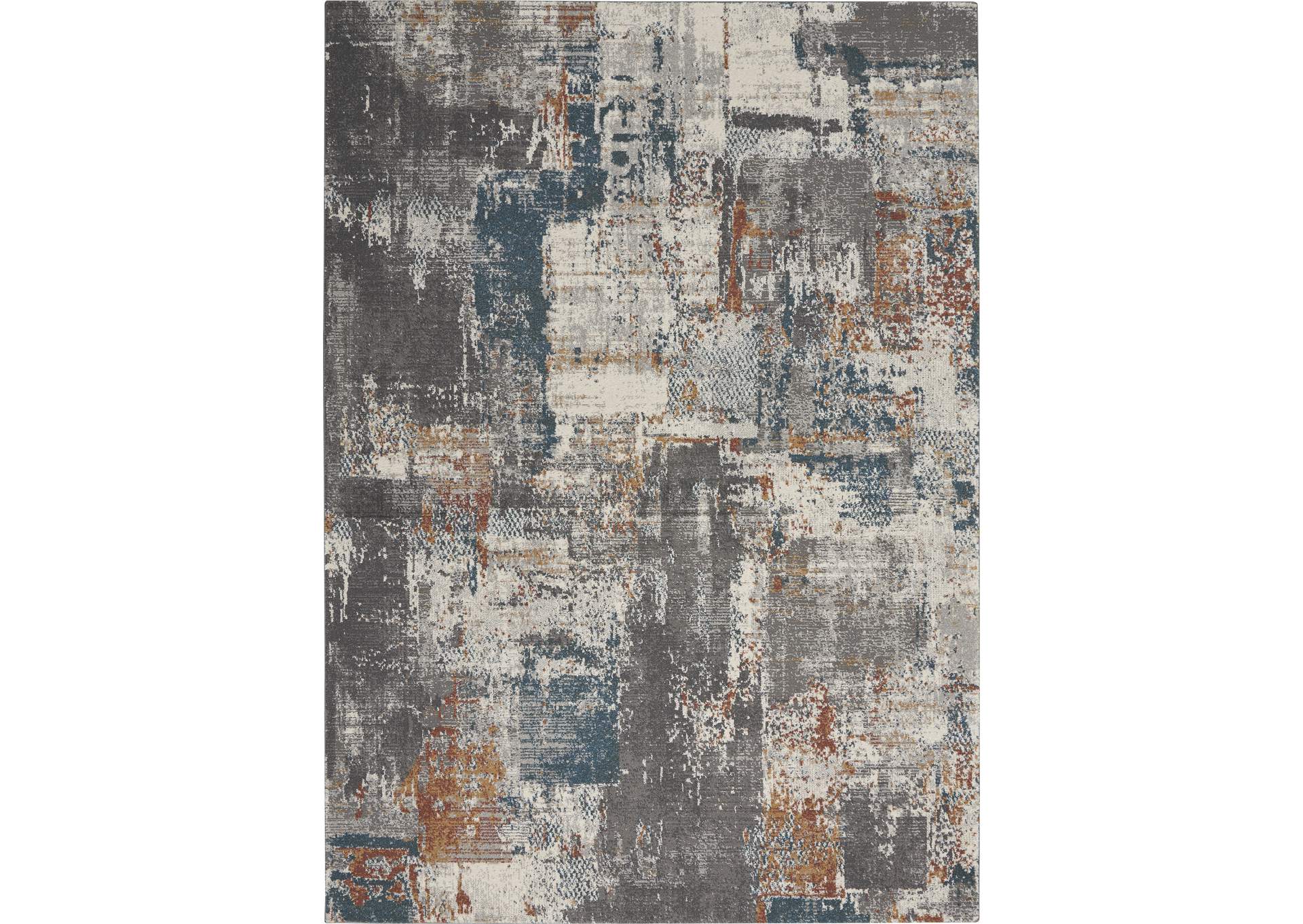 Nourison Tangra 4'x6' Grey Multi Area Rug,Nourison