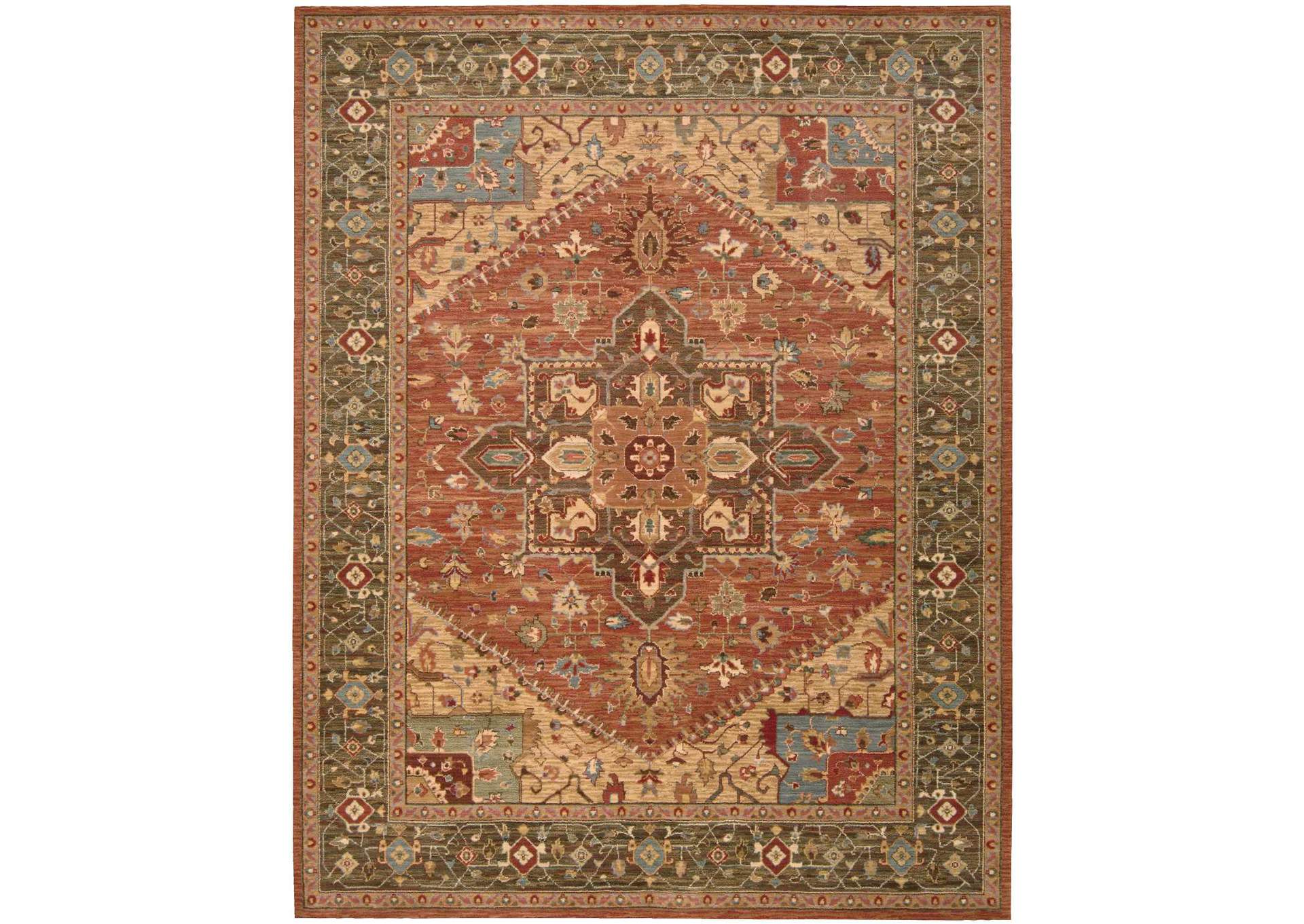 Nourison Living Treasures LI01 Brown 8'x11' Rug,Nourison