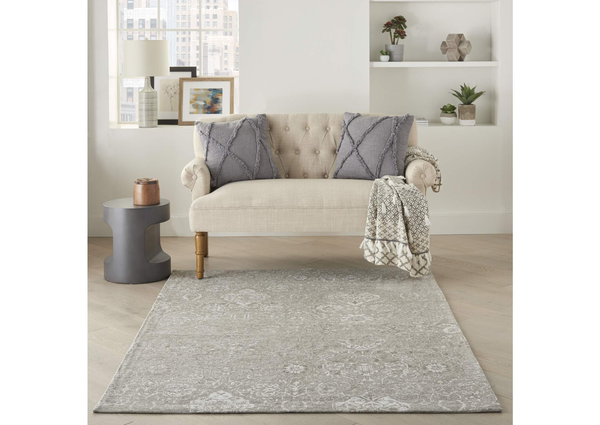 Nourison Damask 4' x 6' Area Rug,Nourison