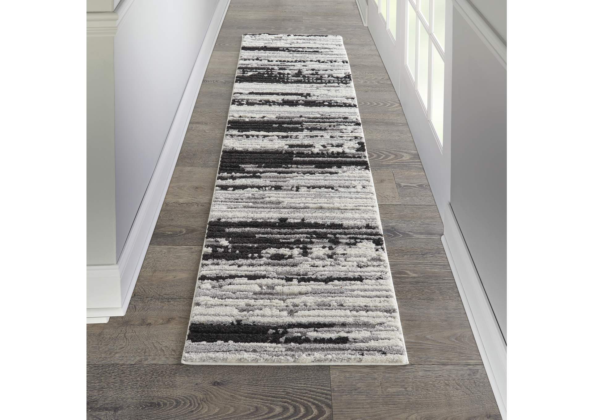 Nourison Zermatt 8' Runner Ivory Neutral Area Rug,Nourison