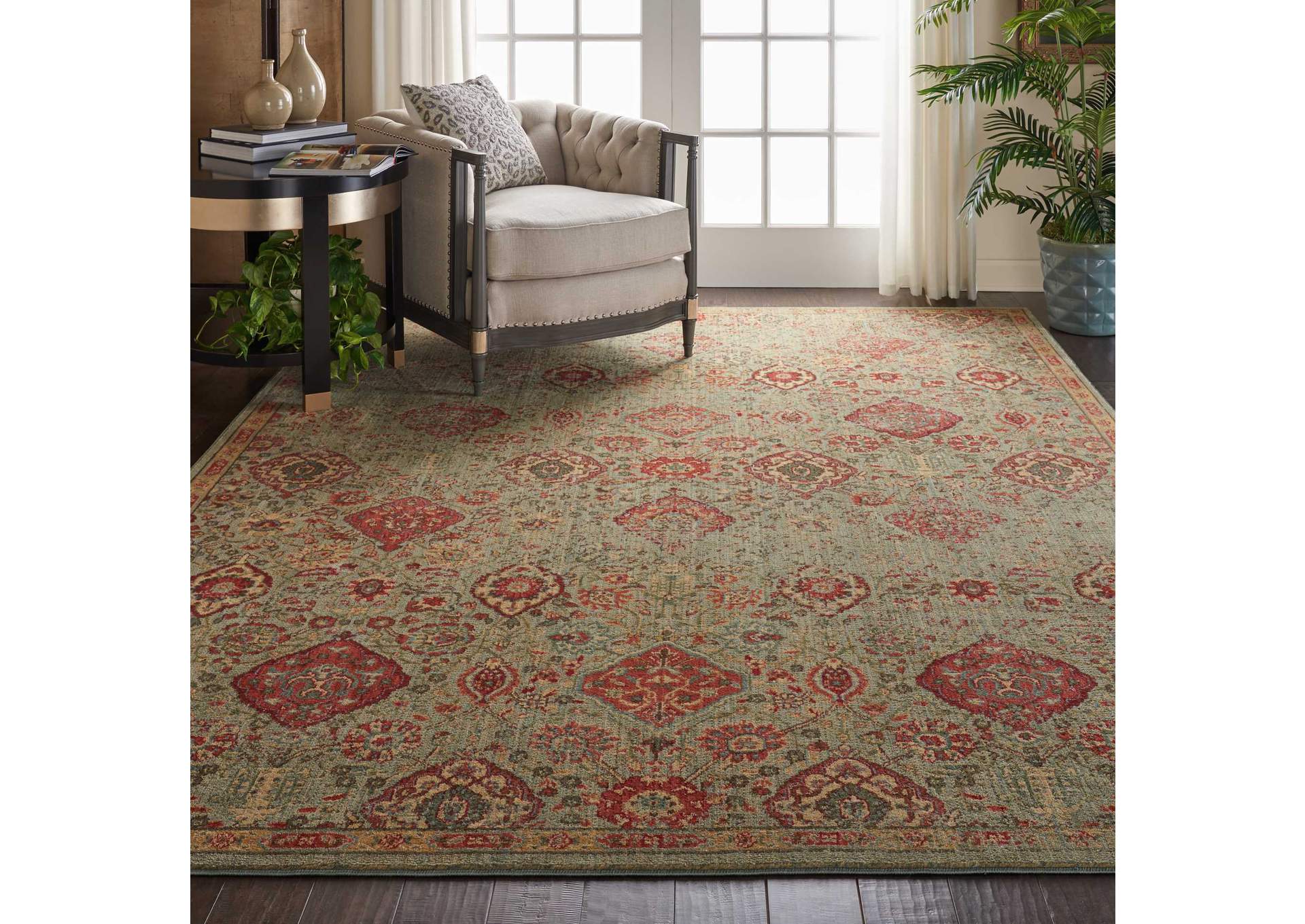 Nourison Somerset ST90 Light Green 8'x11' Oversized Rug,Nourison