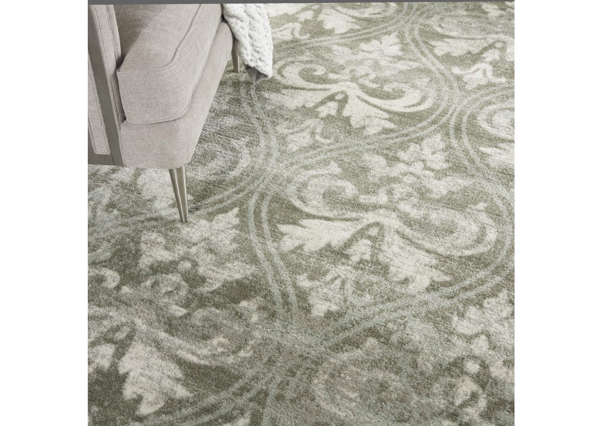 Nourison Euphoria EUP06 Grey 9'x12' Oversized Rug,Nourison
