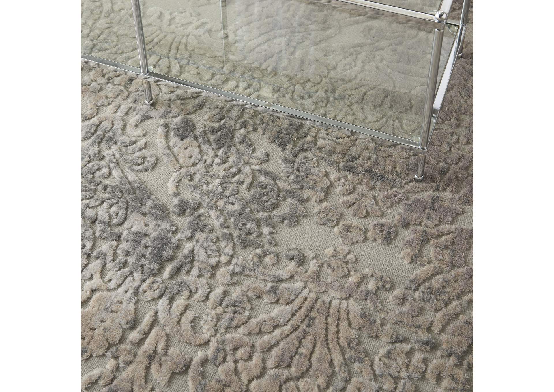 Nourison Graphic Illusions GIL09 Grey 8'x11' Rug,Nourison