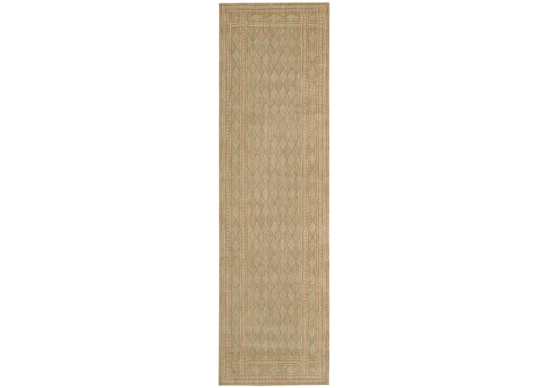 Nourison Cosmopolitan CS94 Green 8' Runner Hallway Rug,Nourison