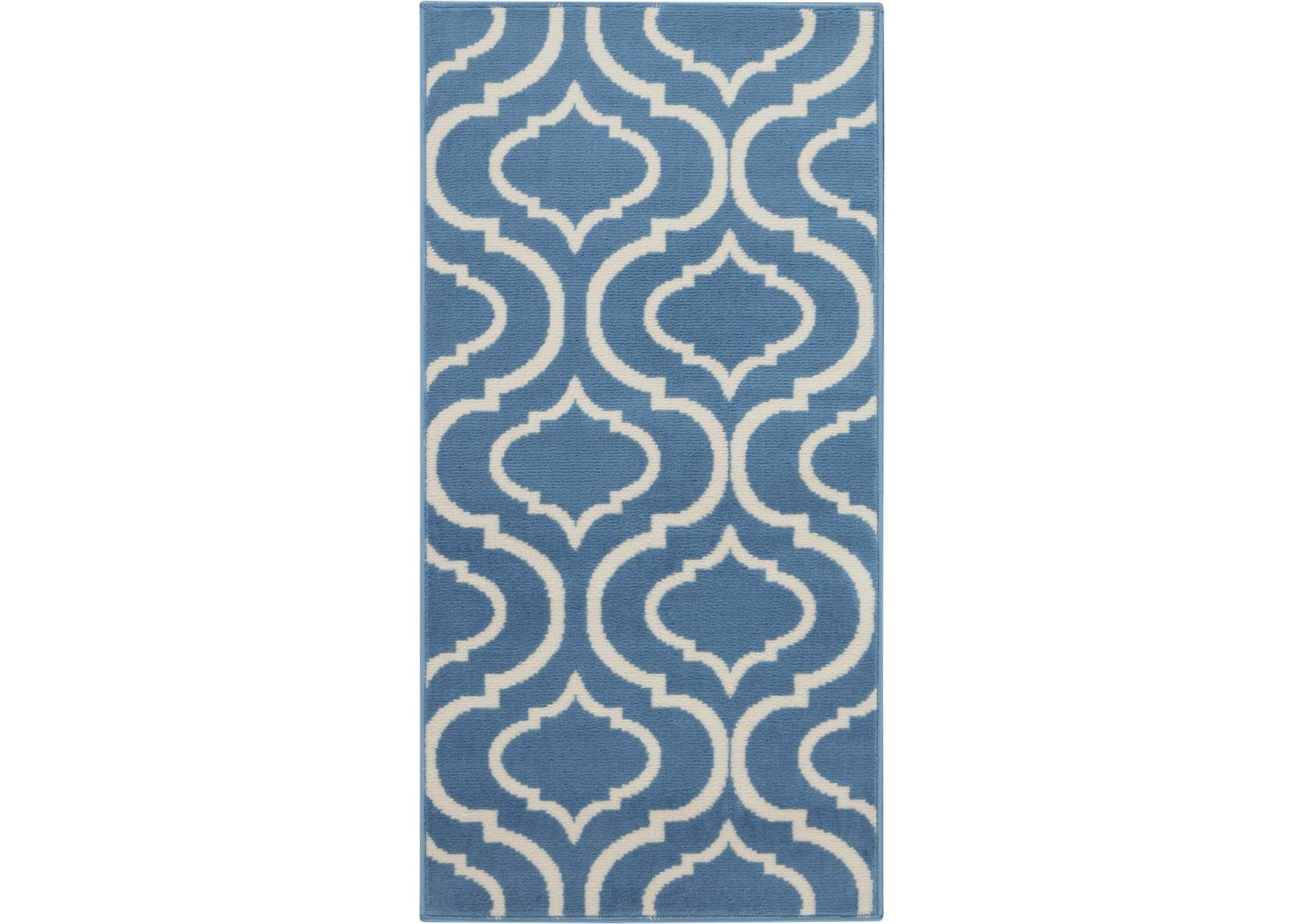 Nourison Jubilant 2' x 4' Small Blue Trellis Area Rug,Nourison