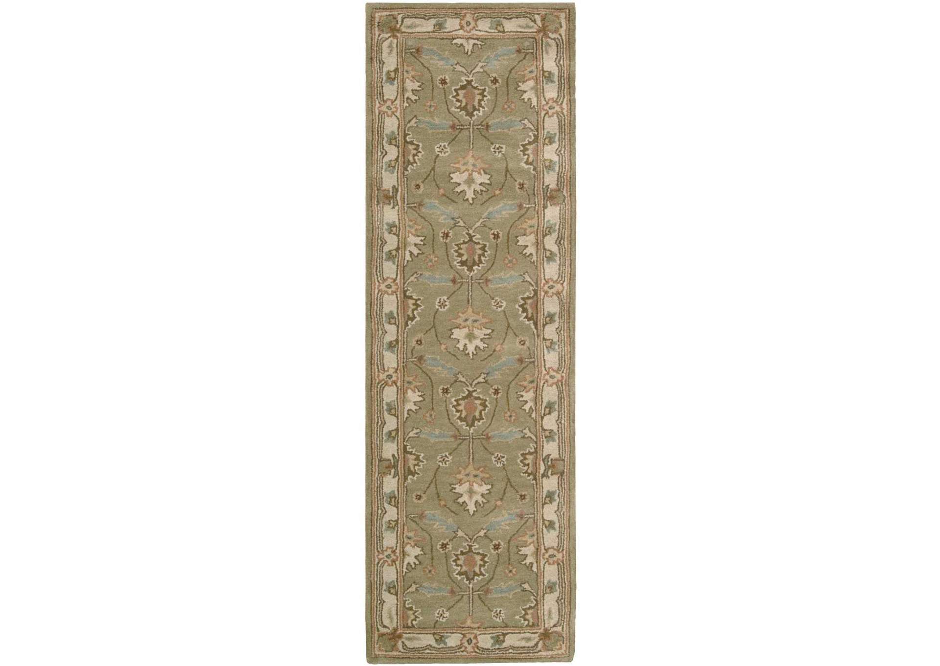 Nourison India House IH76 Green 8' Runner Hallway Rug,Nourison