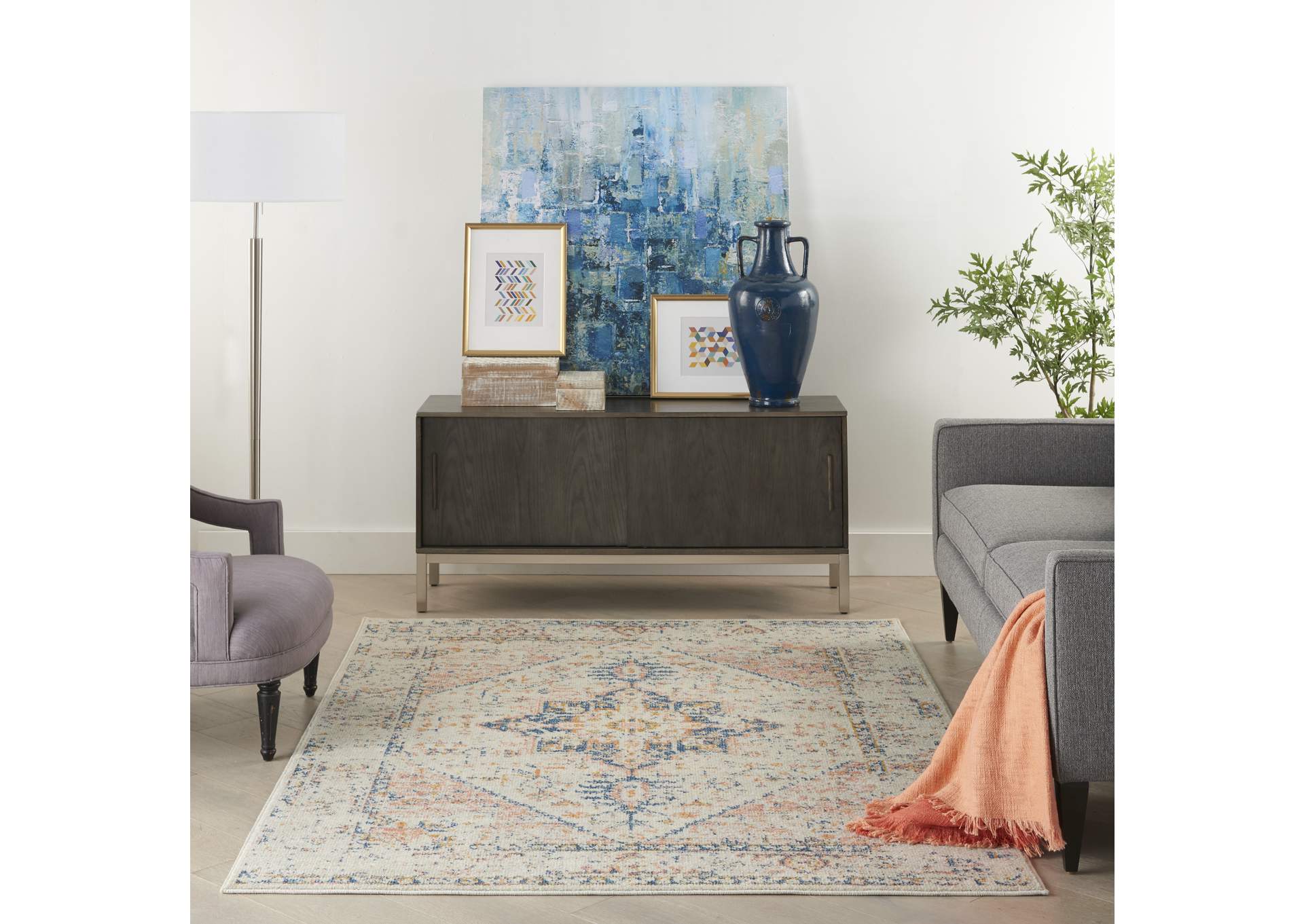 Nourison Tranquil(Traql) 4' x 6' Area Rug,Nourison