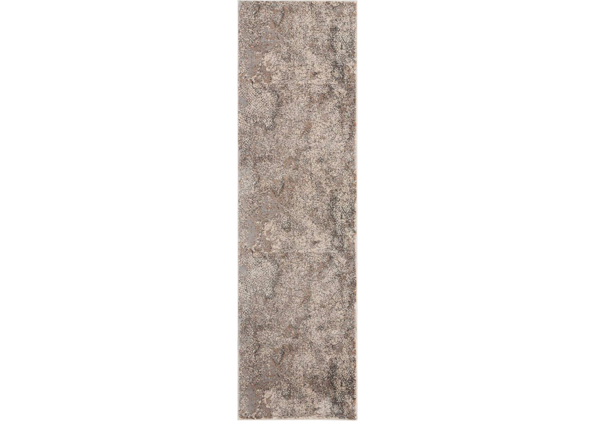 kathy ireland Home Heritage KI352 Grey 8' Runner Hallway Rug,Nourison