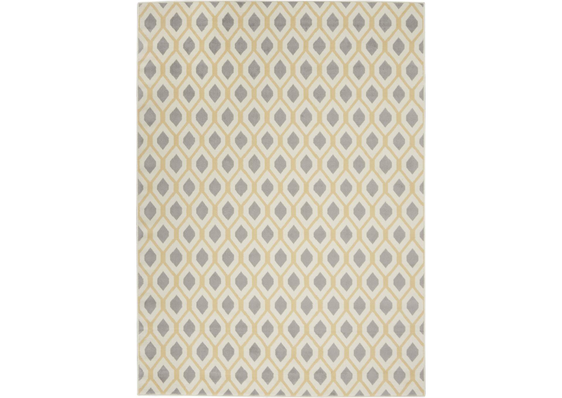 Nourison Grafix GRF22 Grey and White 5'x7' Area Rug,Nourison