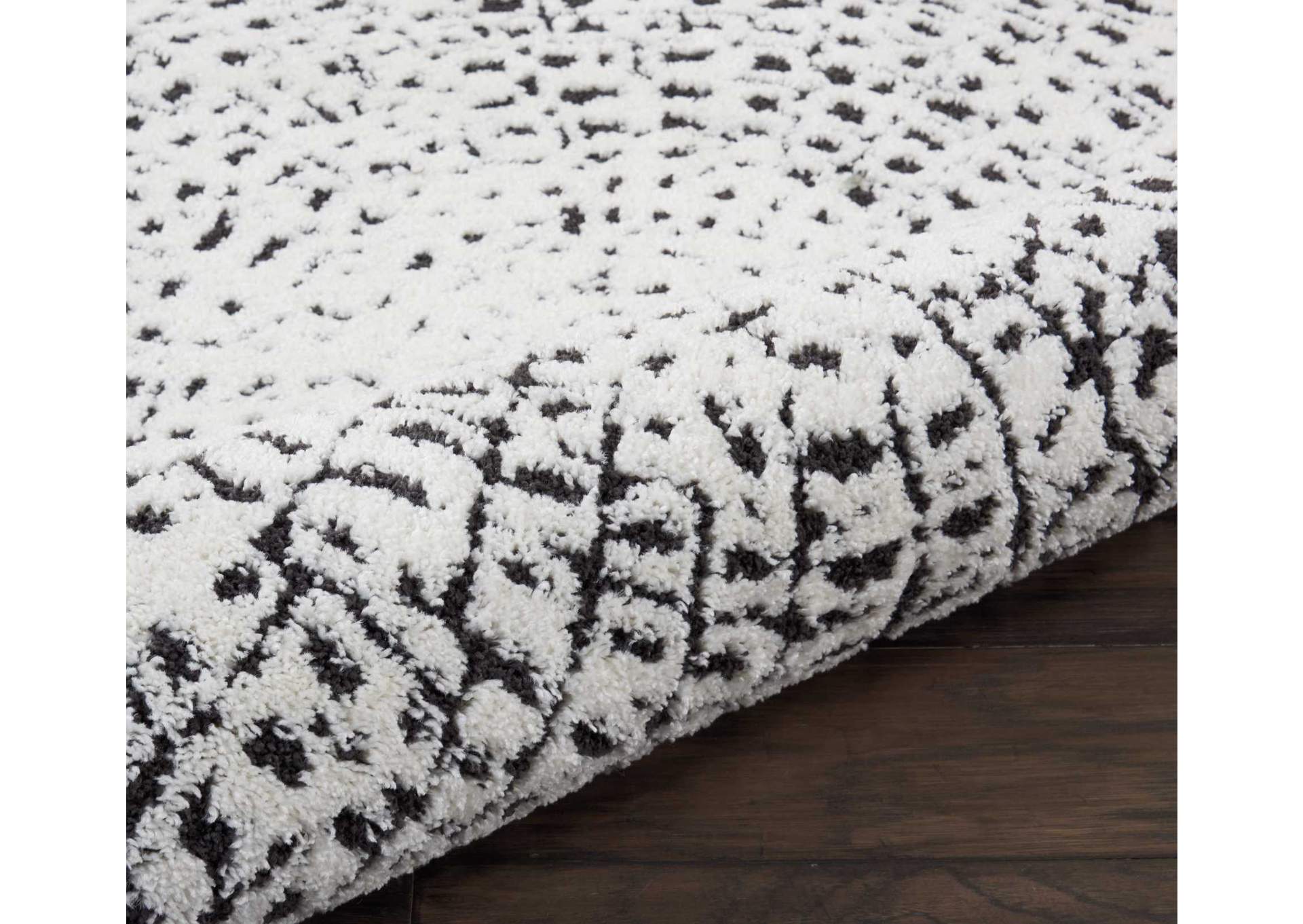 Nourison Kamala DS502 White 8' Runner Hallway Rug,Nourison