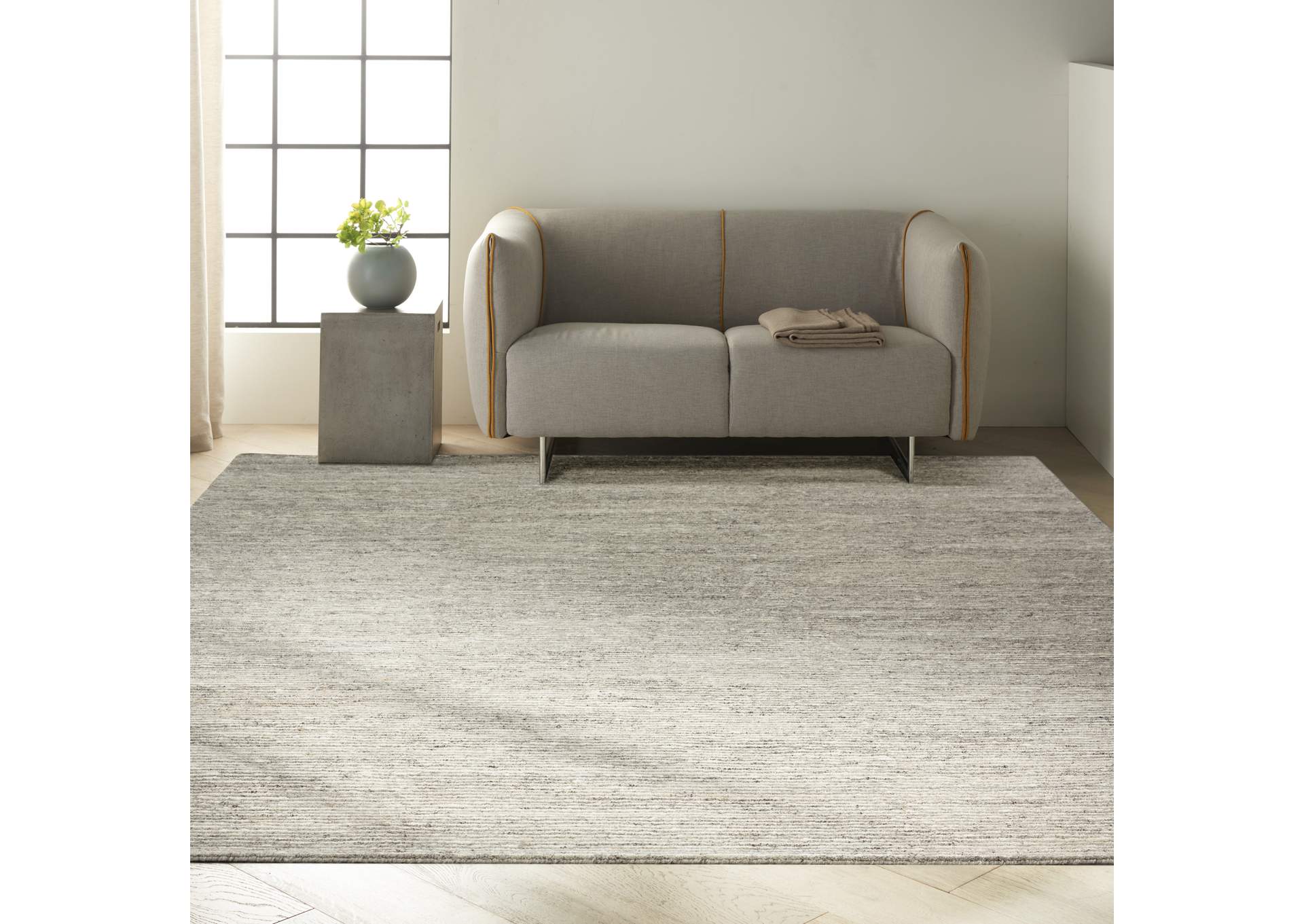 Calvin Klein Kathmandu 8' x 10' Grey All - Natural Fibers Area Rug,Nourison