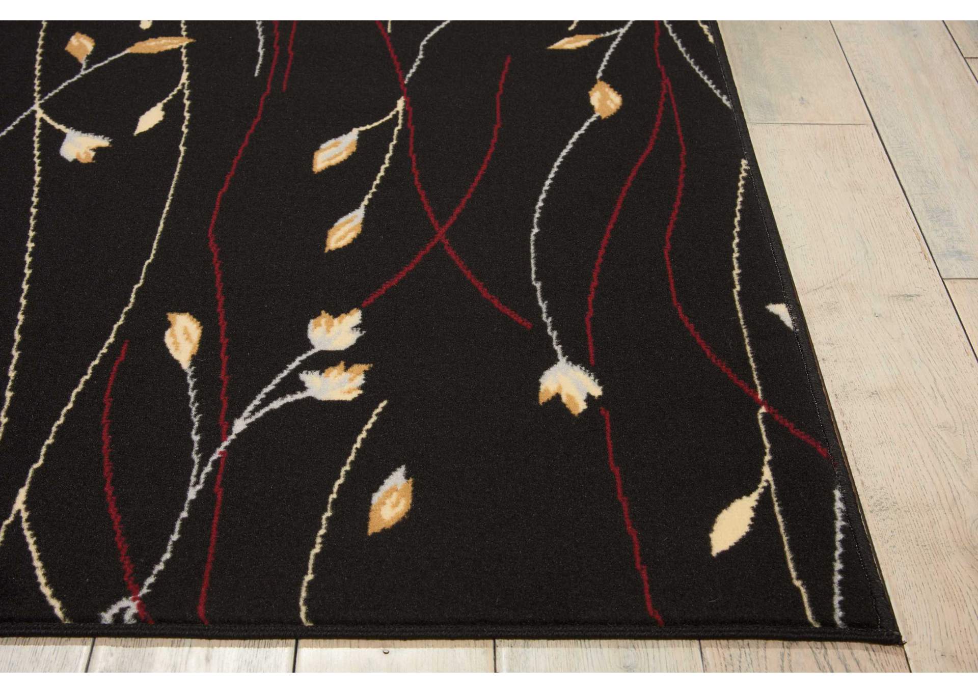 Nourison Grafix GRF15 Black 5'x7' Area Rug,Nourison