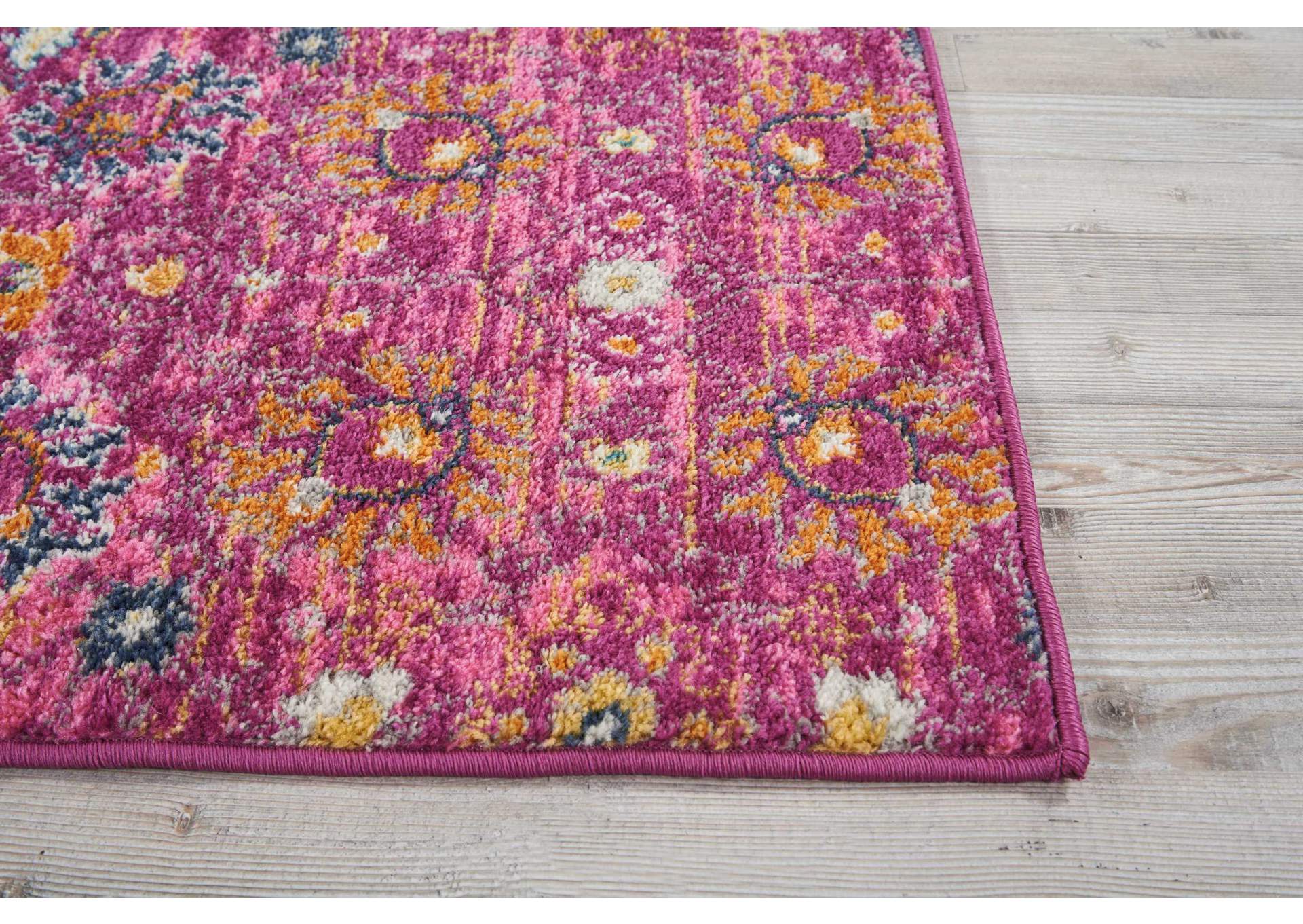 Nourison Passion PSN01 Pink 6' Runner Hallway Rug,Nourison