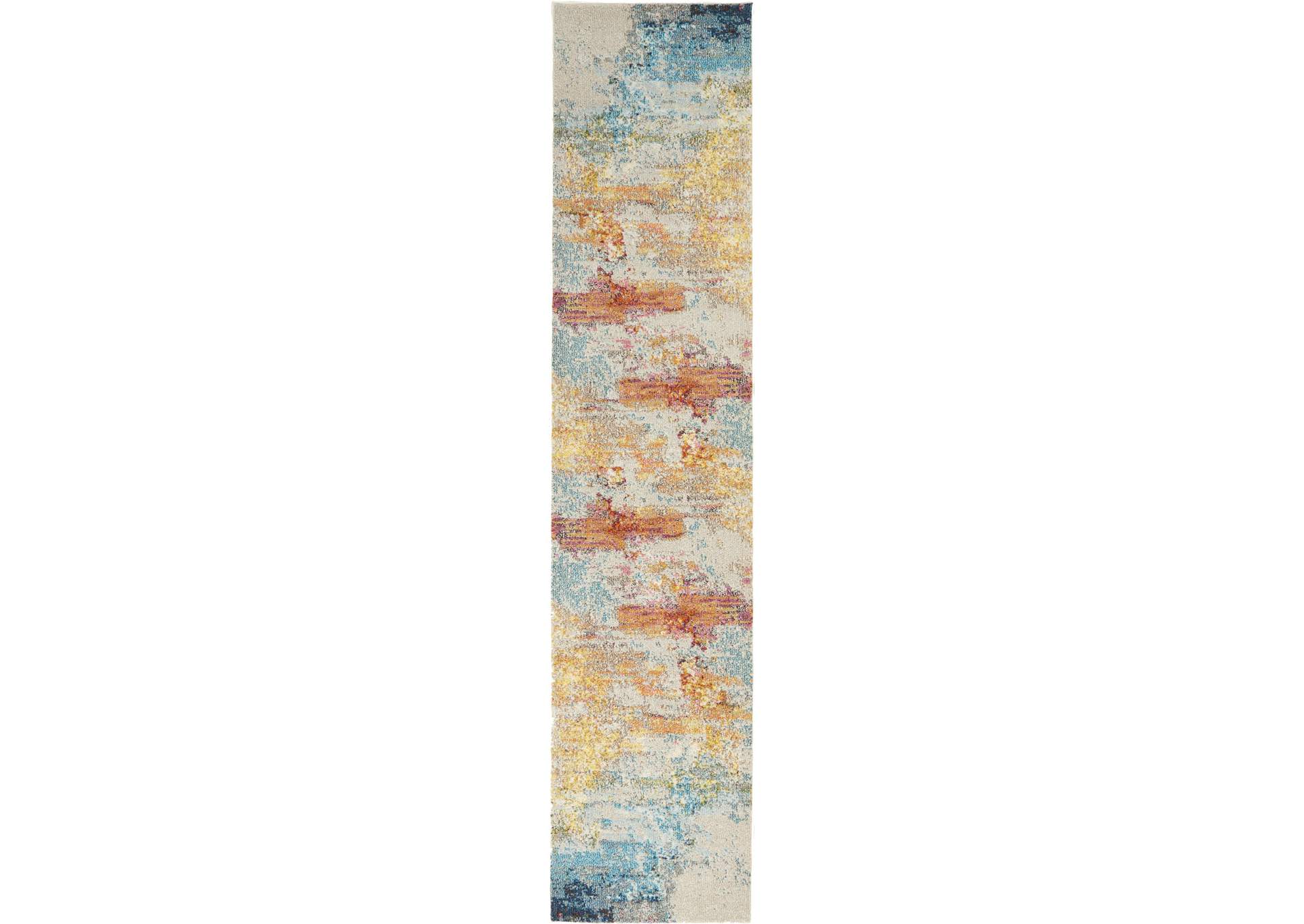 Nourison Celestial CES02 Multicolor 8' Runner Hallway Rug,Nourison