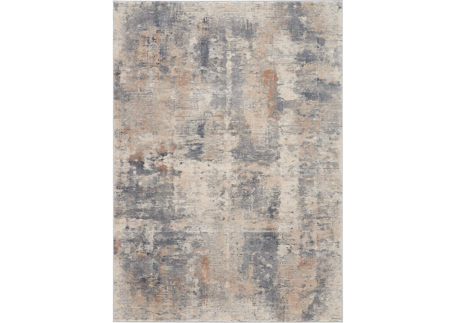 Nourison Rustic Textures RUS05 Beige and Grey 4'x6' Rustic Area Rug,Nourison
