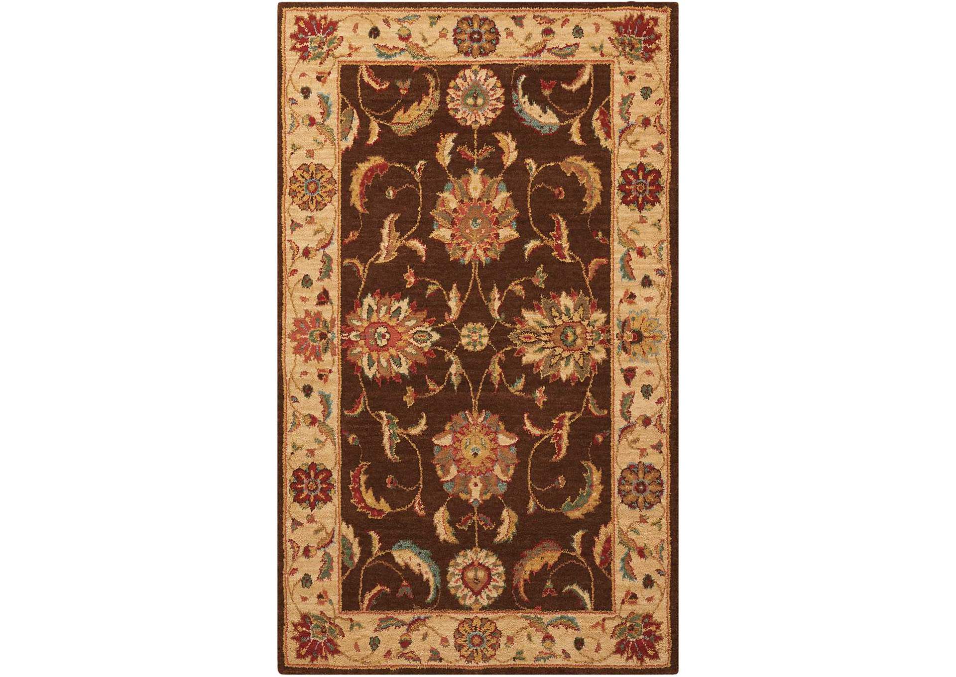 Nourison Living Treasures LI04 Brown 3'x5' Area Rug,Nourison