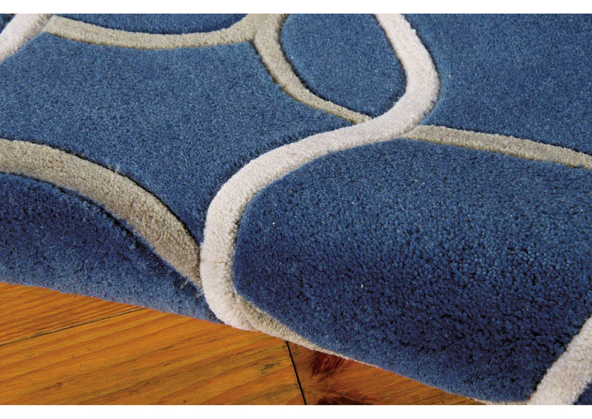 Nourison Contour CON41 Blue 8'x11' Rug,Nourison