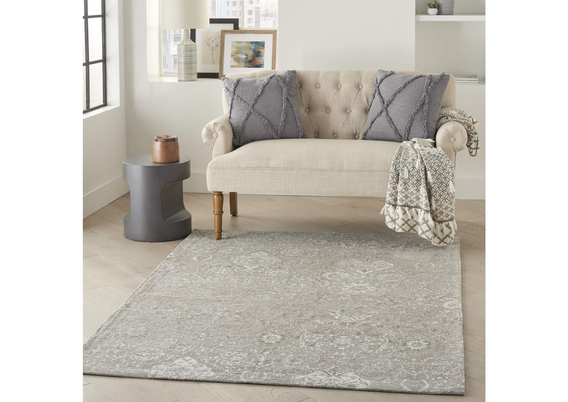 Nourison Damask 4' x 6' Area Rug,Nourison