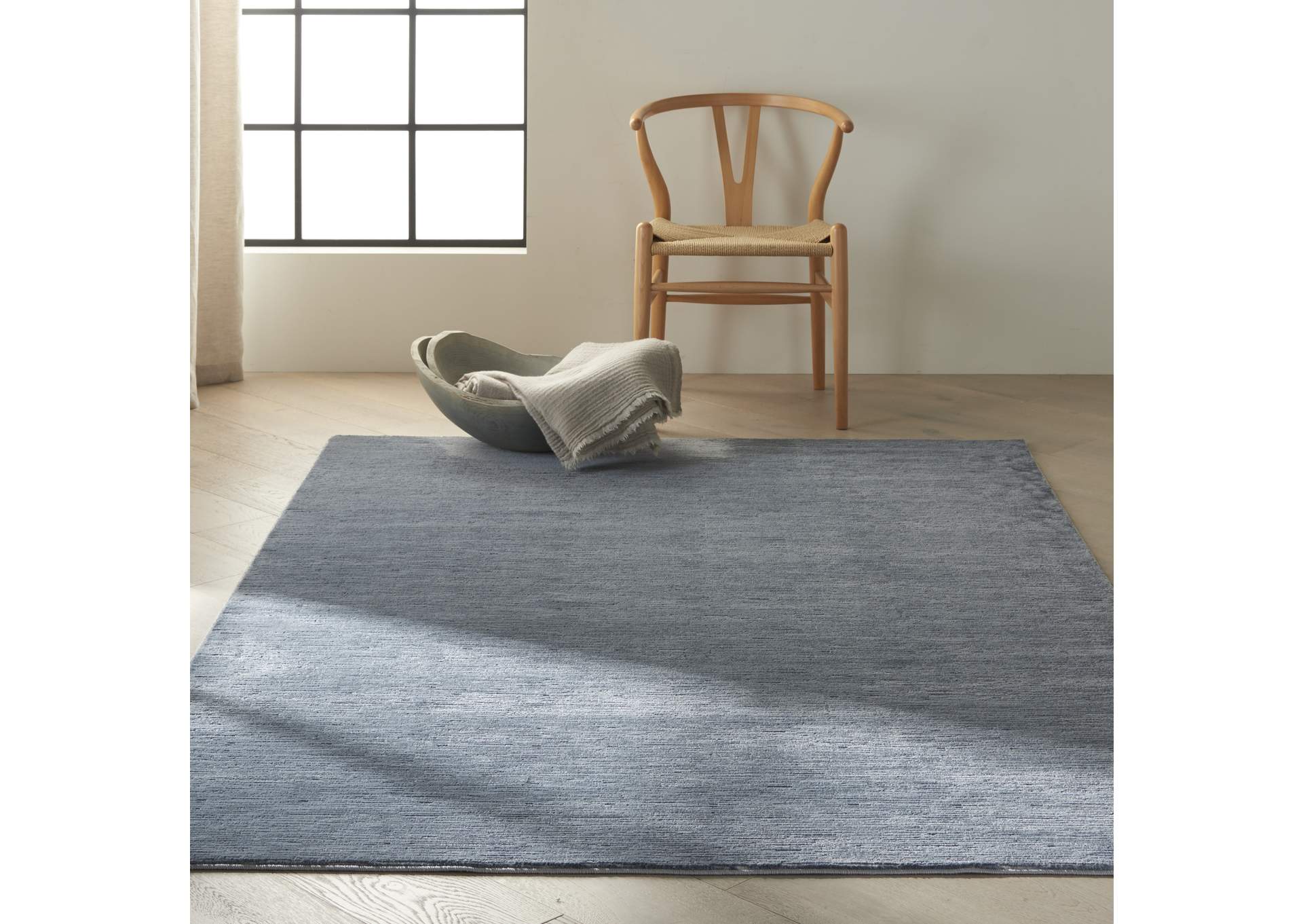 Calvin Klein Jackson CK781 Slate Blue 4'x6' Contemporary Area Rug,Nourison