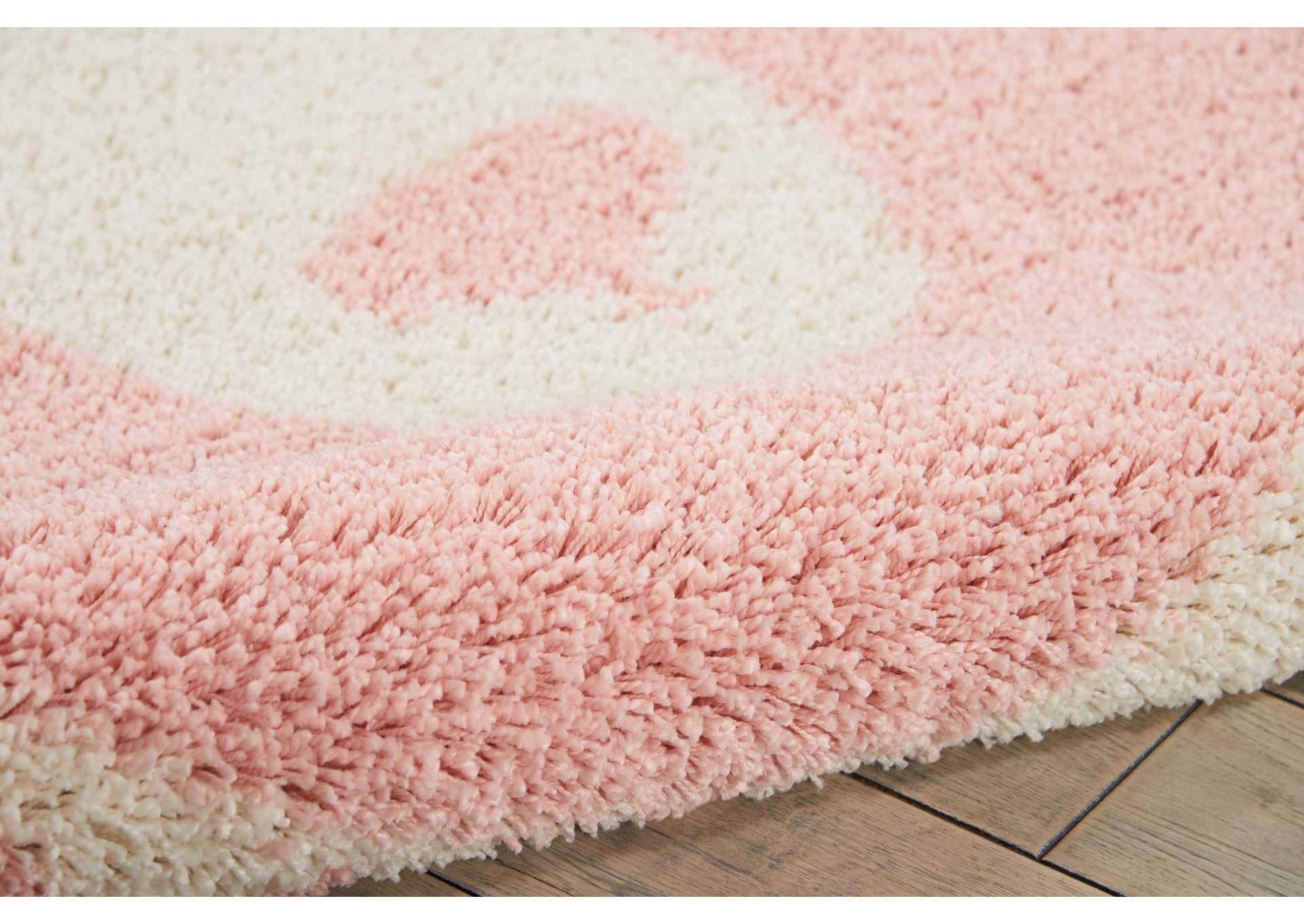 Nourison Hudson DS100 Pink 4' Freeform Area Rug,Nourison