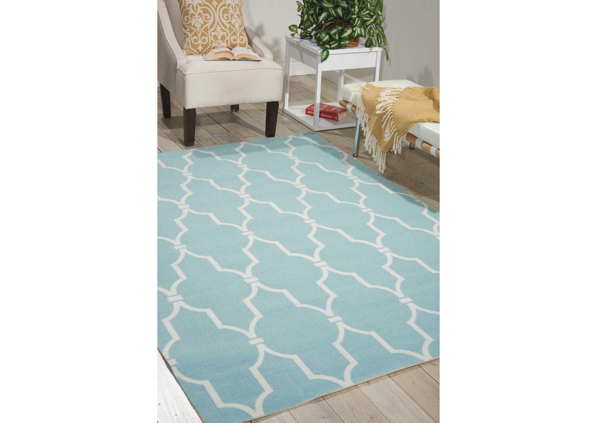 Nourison Home & Garden RS087 Blue 8'x11' Rug,Nourison