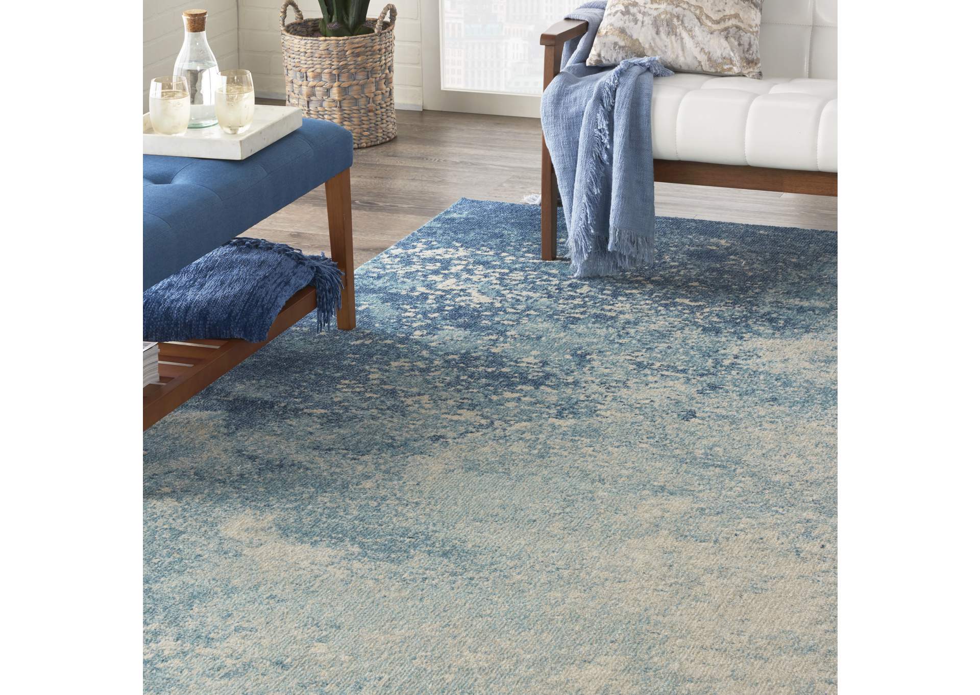 Nourison Passion 8' x 10' Navy Light Blue Area Rug,Nourison