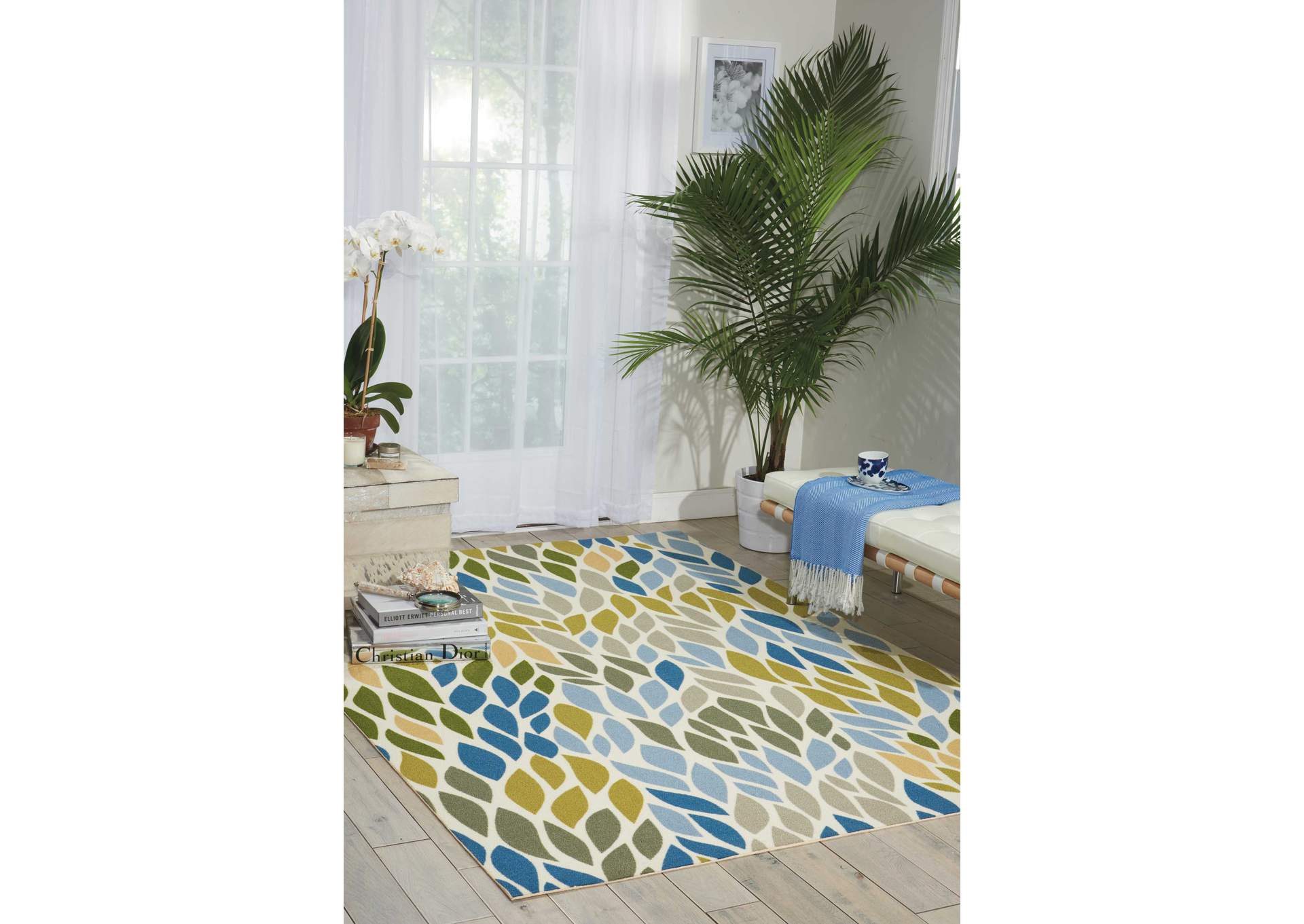 Nourison Home & Garden RS094 Multicolor 5'x8' Area Rug,Nourison