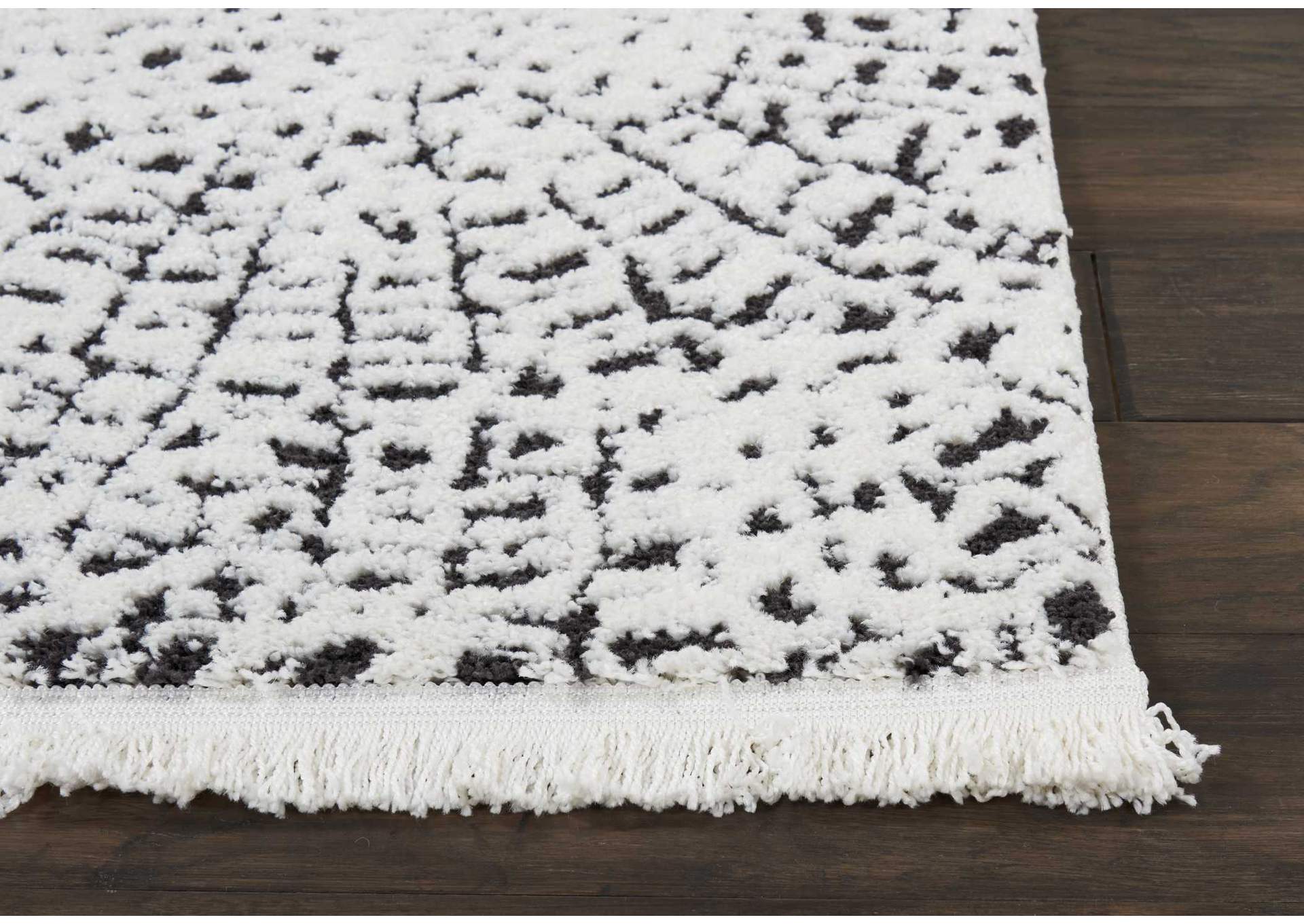 Nourison Kamala DS502 White 8' Runner Hallway Rug,Nourison