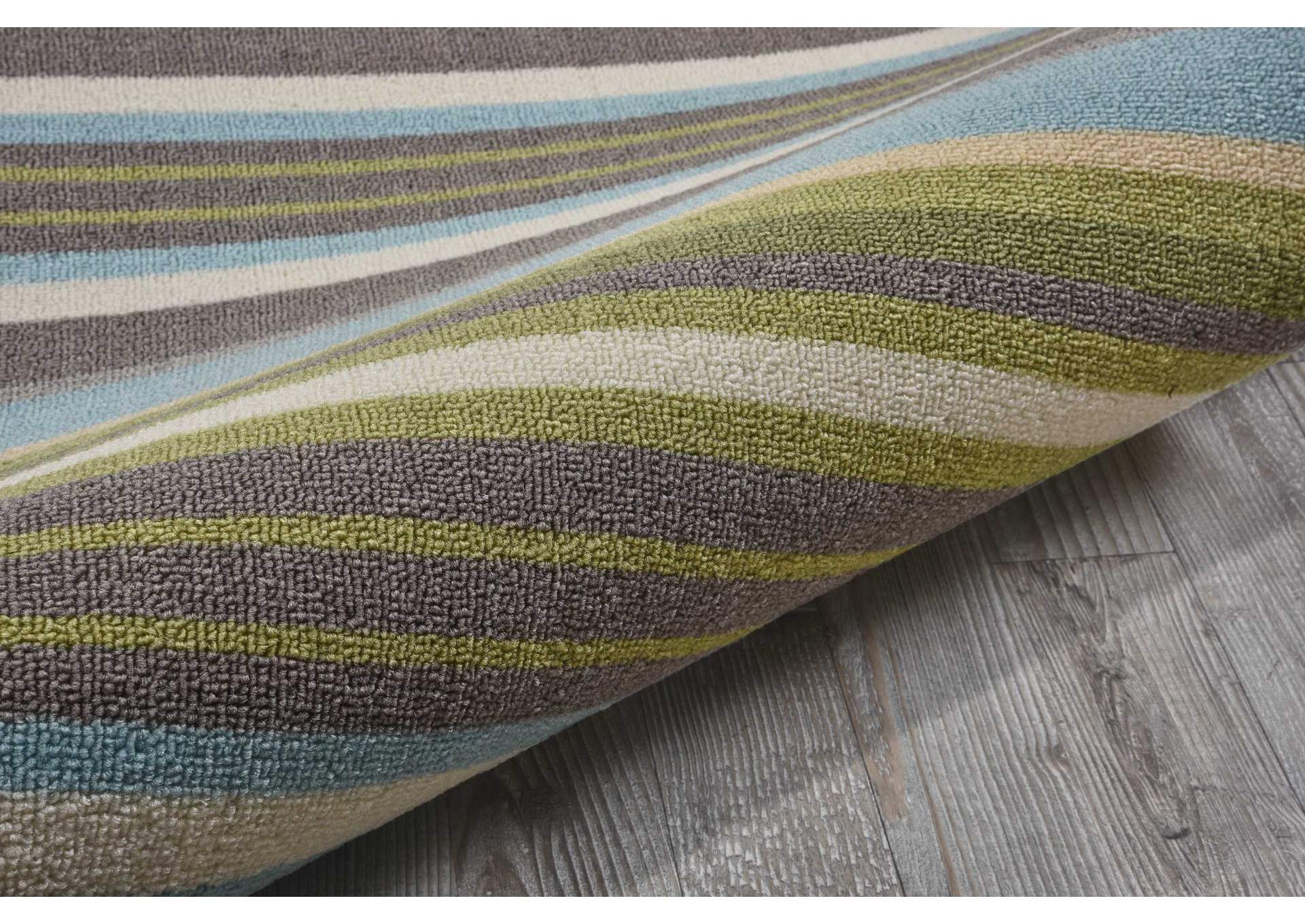 Waverly Sun N Shade SND12 Black 6' Runner Hallway Rug,Nourison