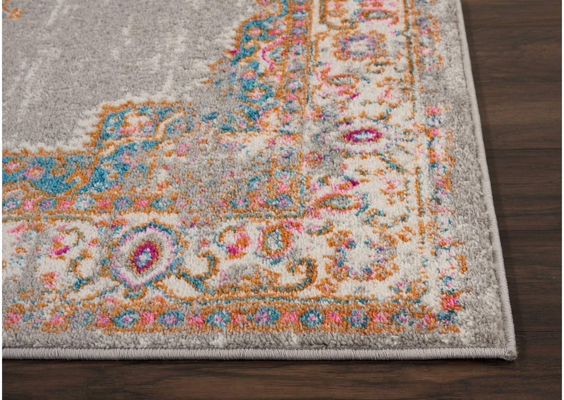 Nourison Passion PSN03 Grey 4'x6' Vintage Area Rug,Nourison