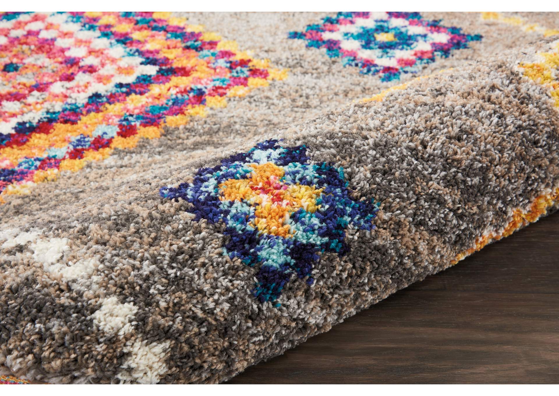 Nourison Nomad NMD05 Grey Multicolor 5'x8' Scandinavian Area Rug,Nourison