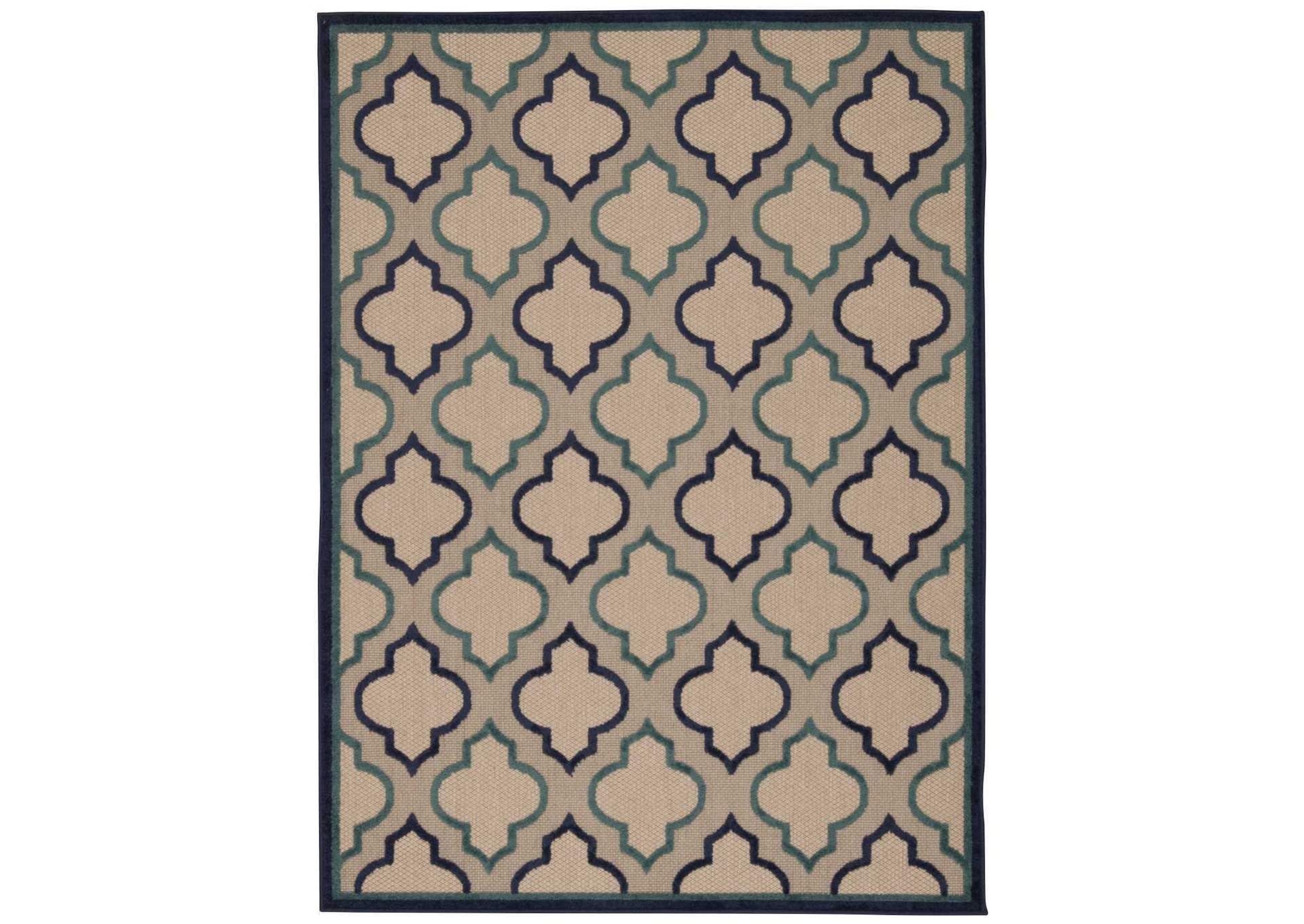 Nourison Aloha ALH06 Navy 4'x6' Indoor-outdoor Area Rug,Nourison