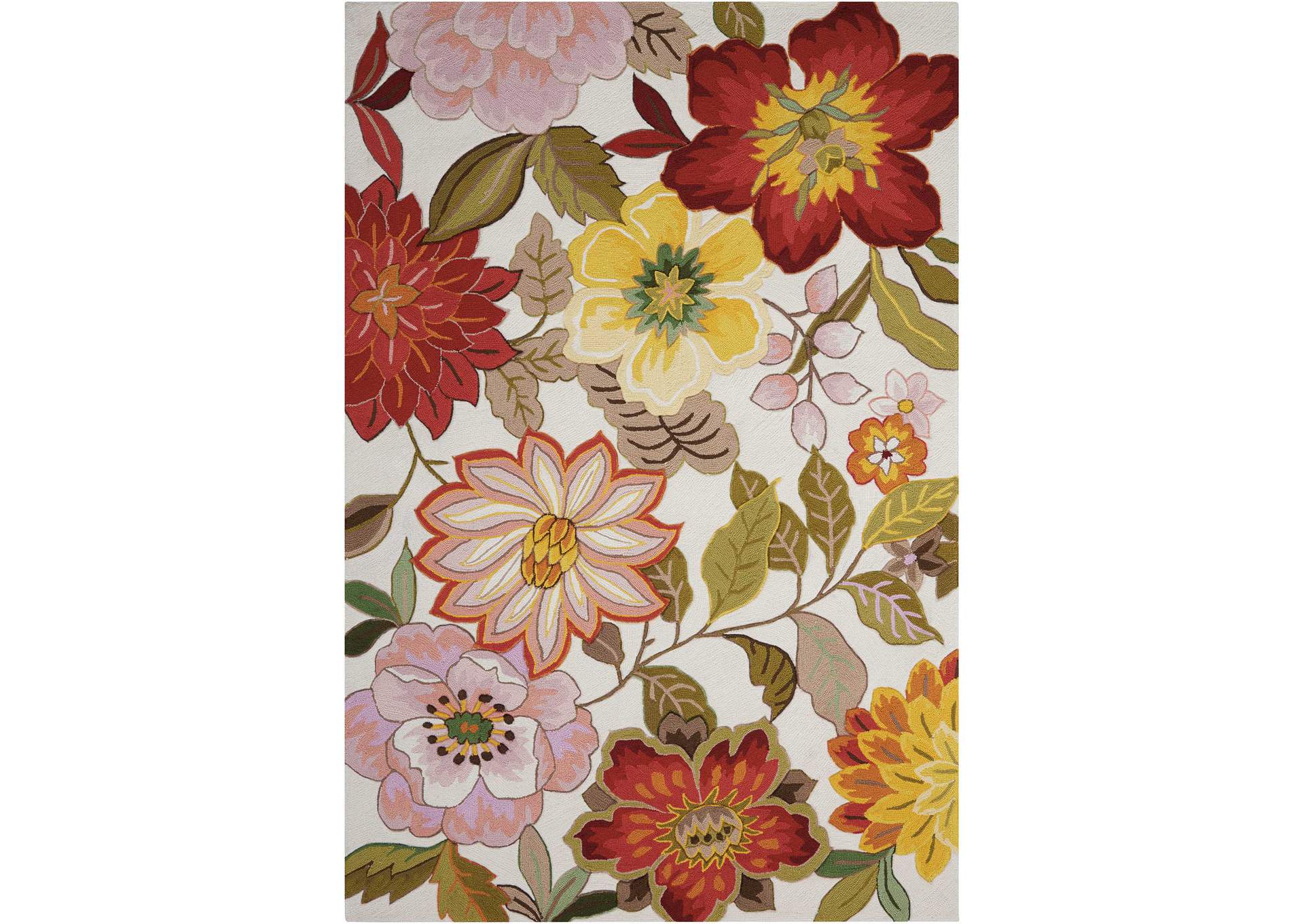 Nourison Fantasy FA18 White Multicolor 9'x12' Rug,Nourison