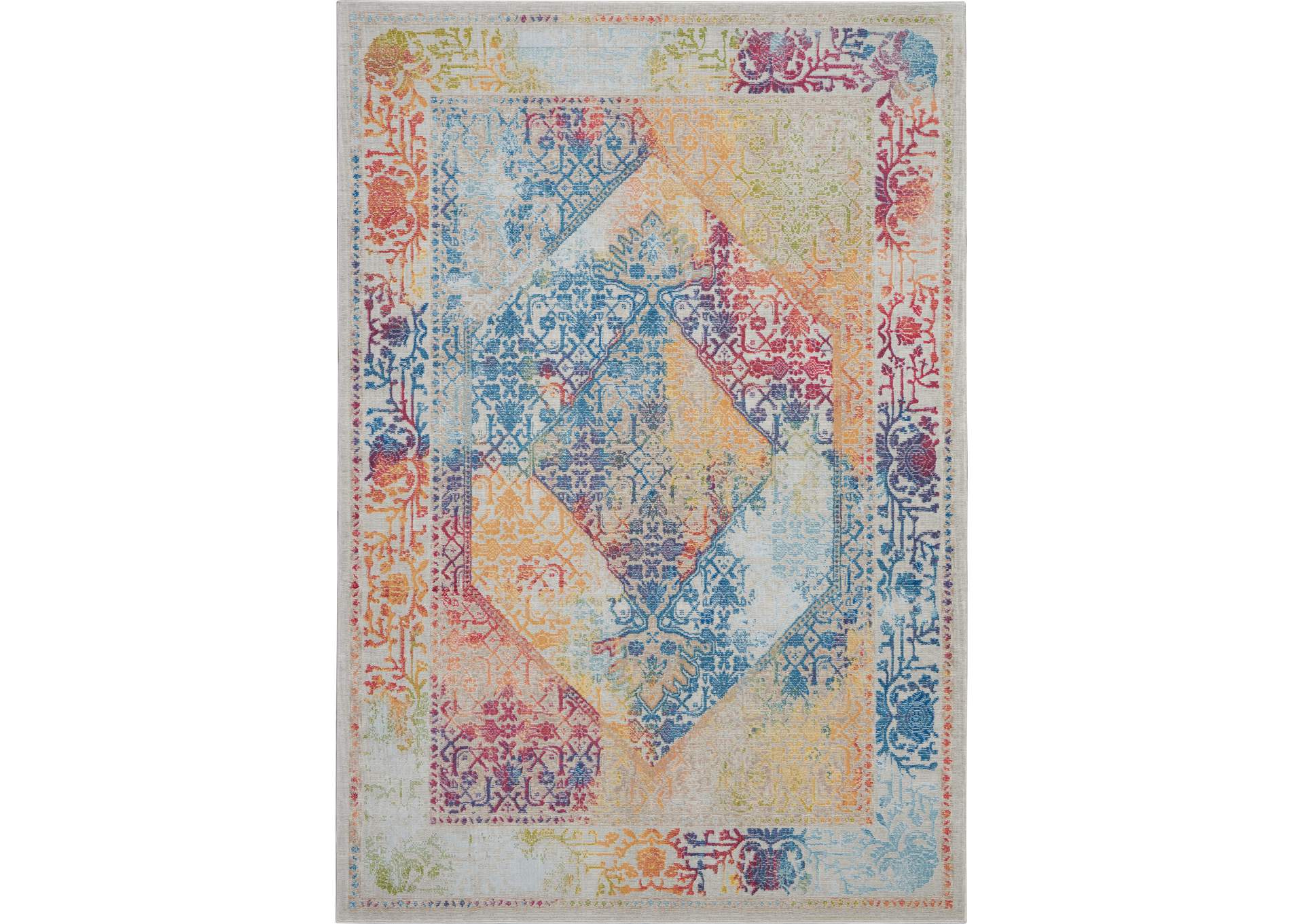 Nourison Ankara Global ANR04 Multicolor 4'x6' Boho Area Rug,Nourison