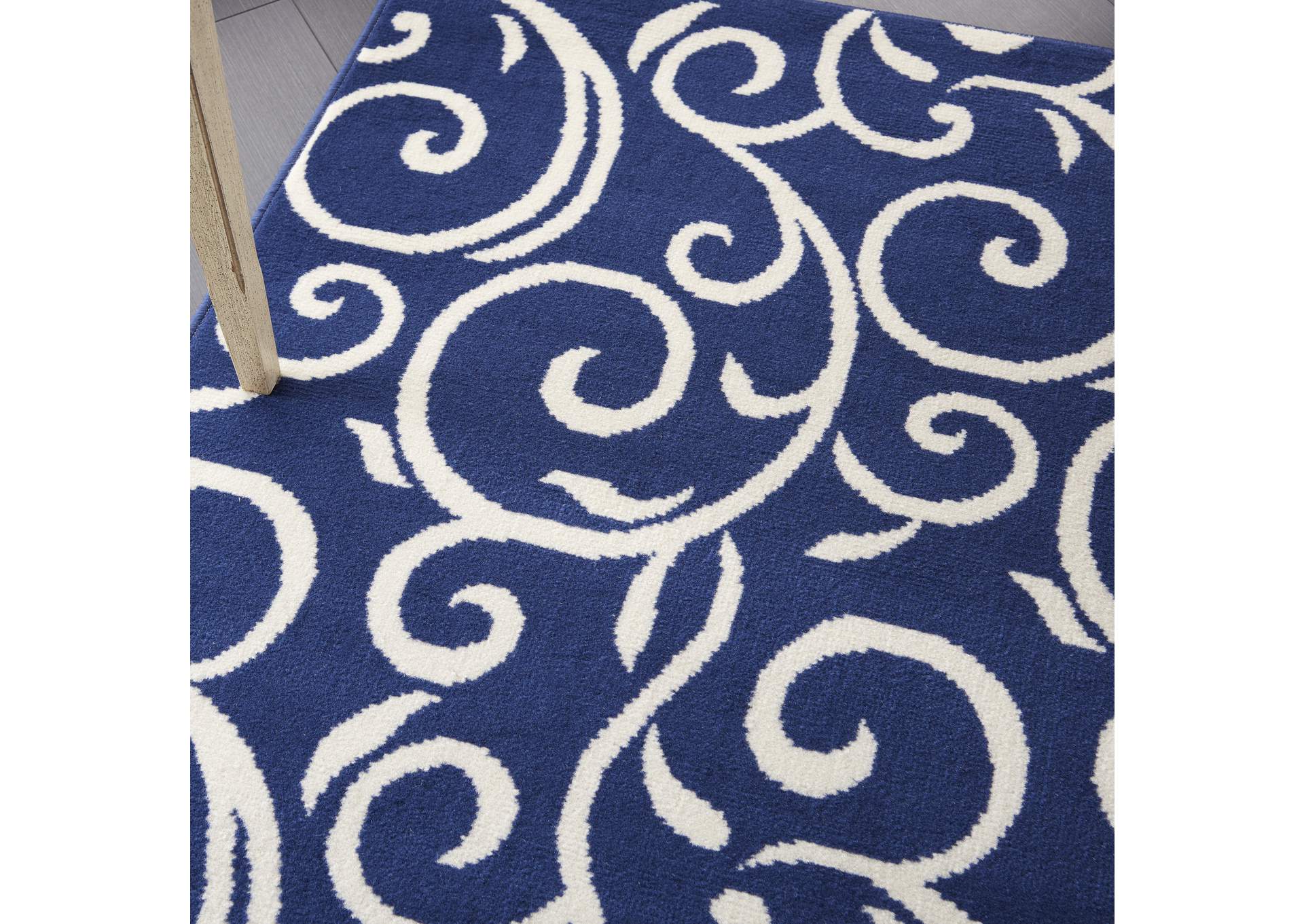 Nourison Grafix GRF19 Dark Blue 5'x7' Area Rug,Nourison